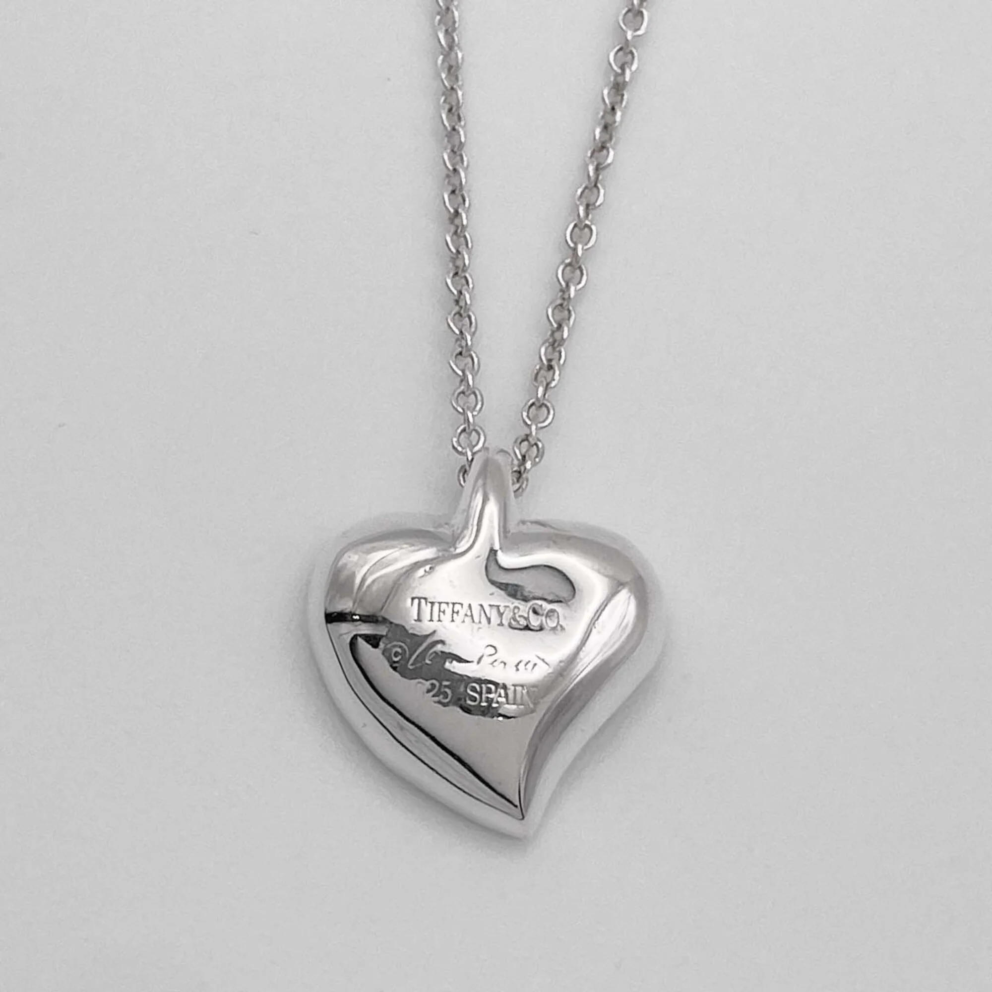 Elsa Peretti Pendant Necklace Sterling Silver 15mm - Image 3