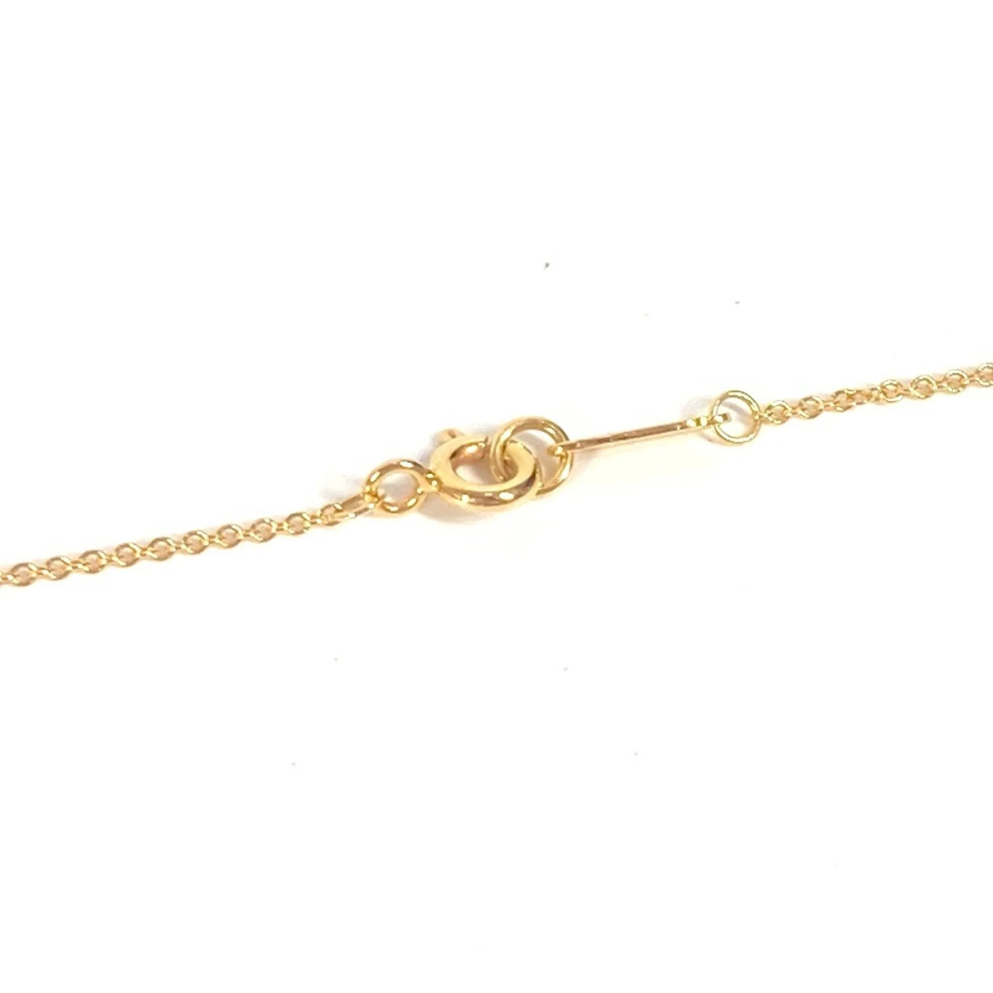 Fleur-de-lis Key Bar Pendant Necklace 18K Yellow Gold with Diamond - Image 4