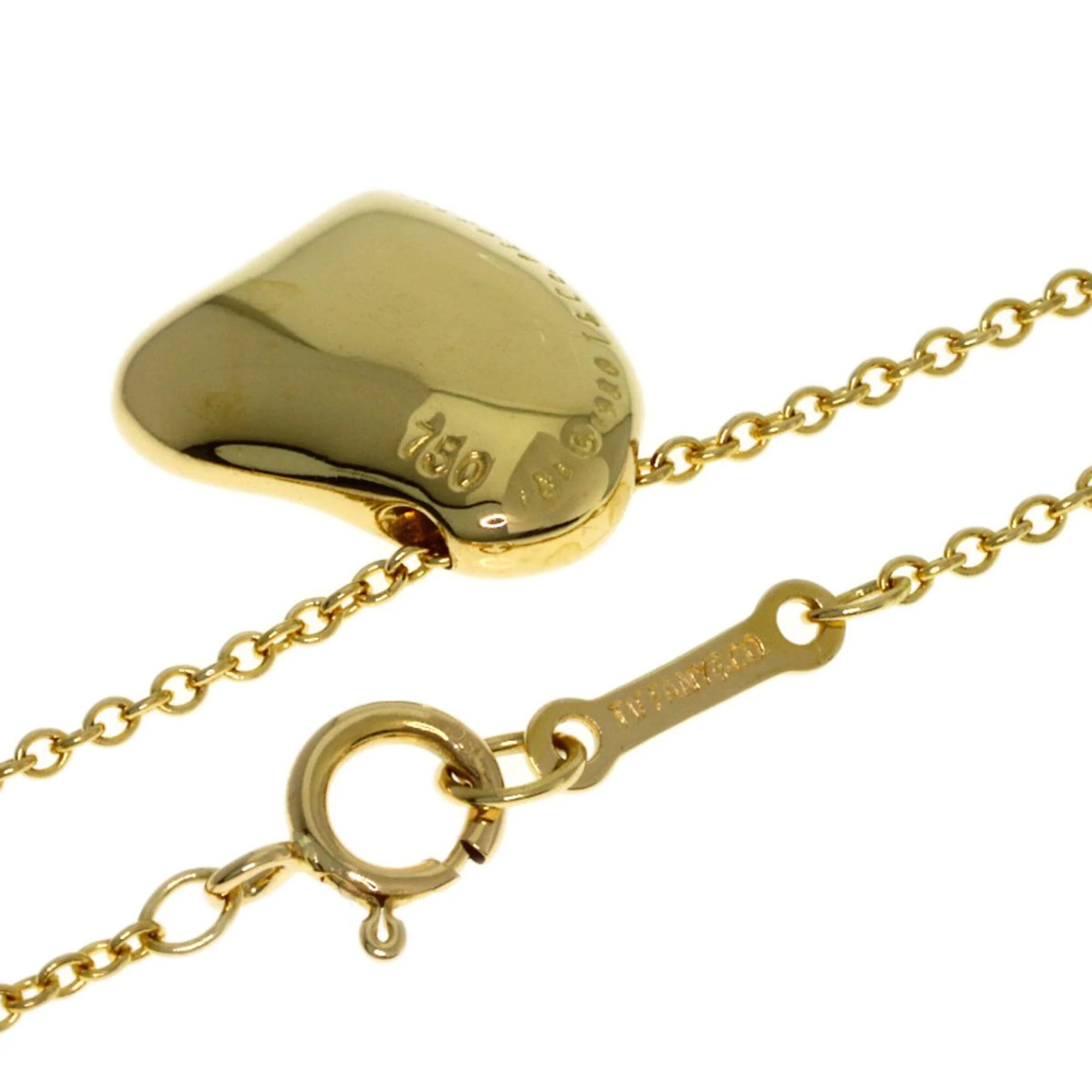 Full Heart Pendant Necklace 18K Yellow Gold - Image 2