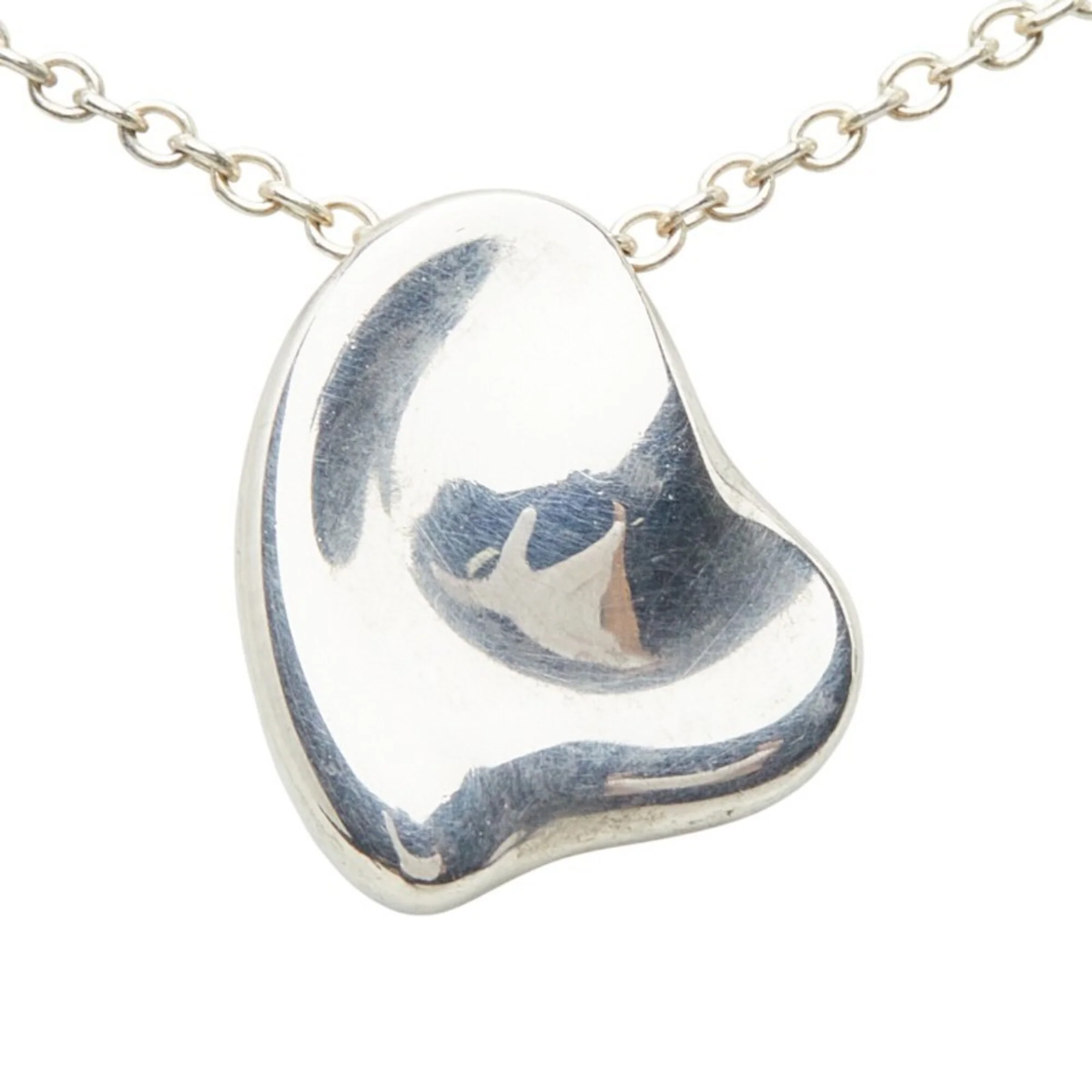 Full Heart Pendant Necklace Sterling Silver