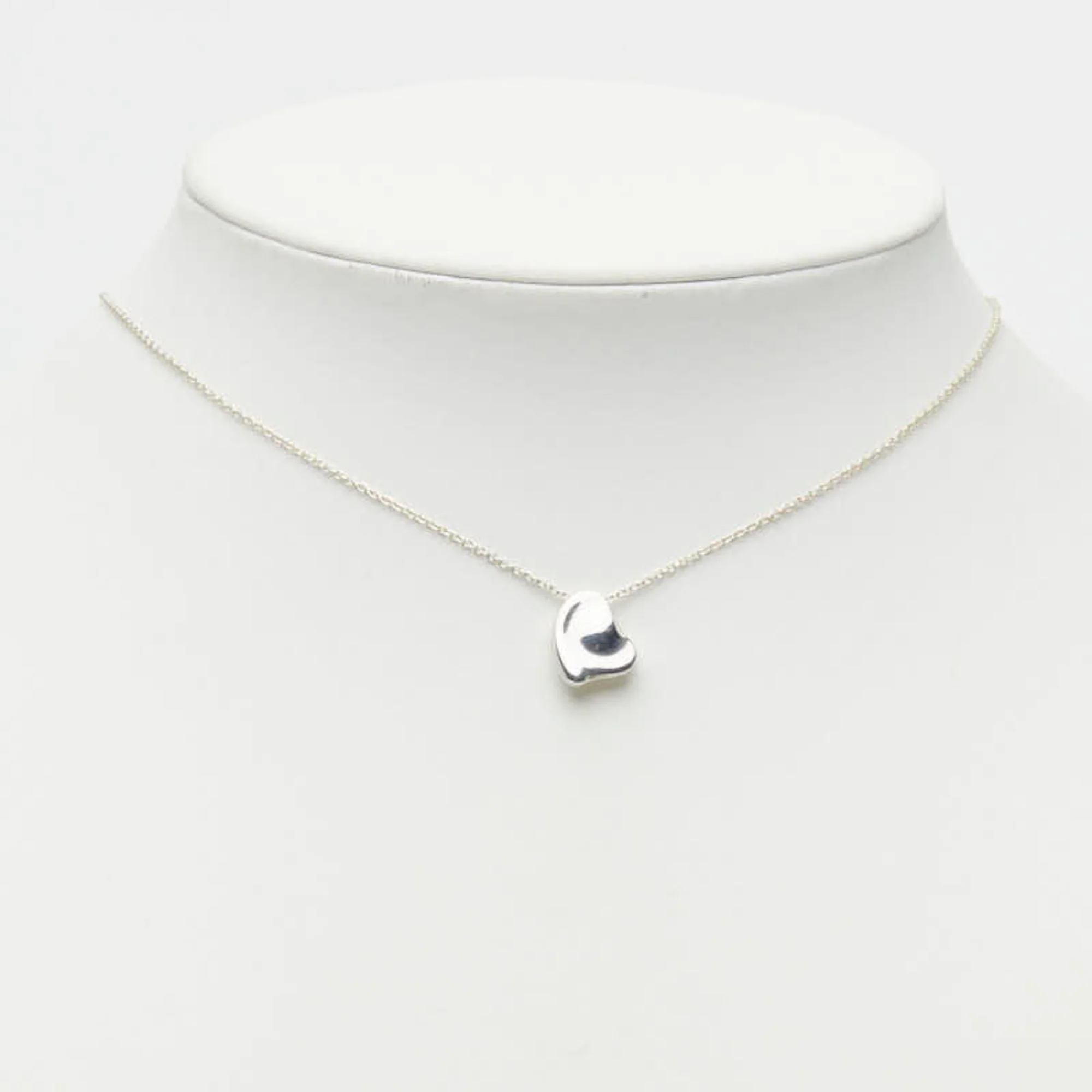 Full Heart Pendant Necklace Sterling Silver - Image 7