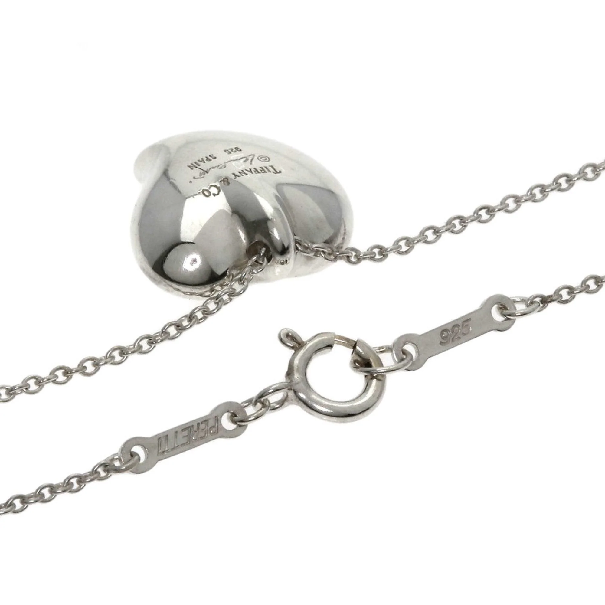 Full Heart Pendant Necklace Sterling Silver - Image 2