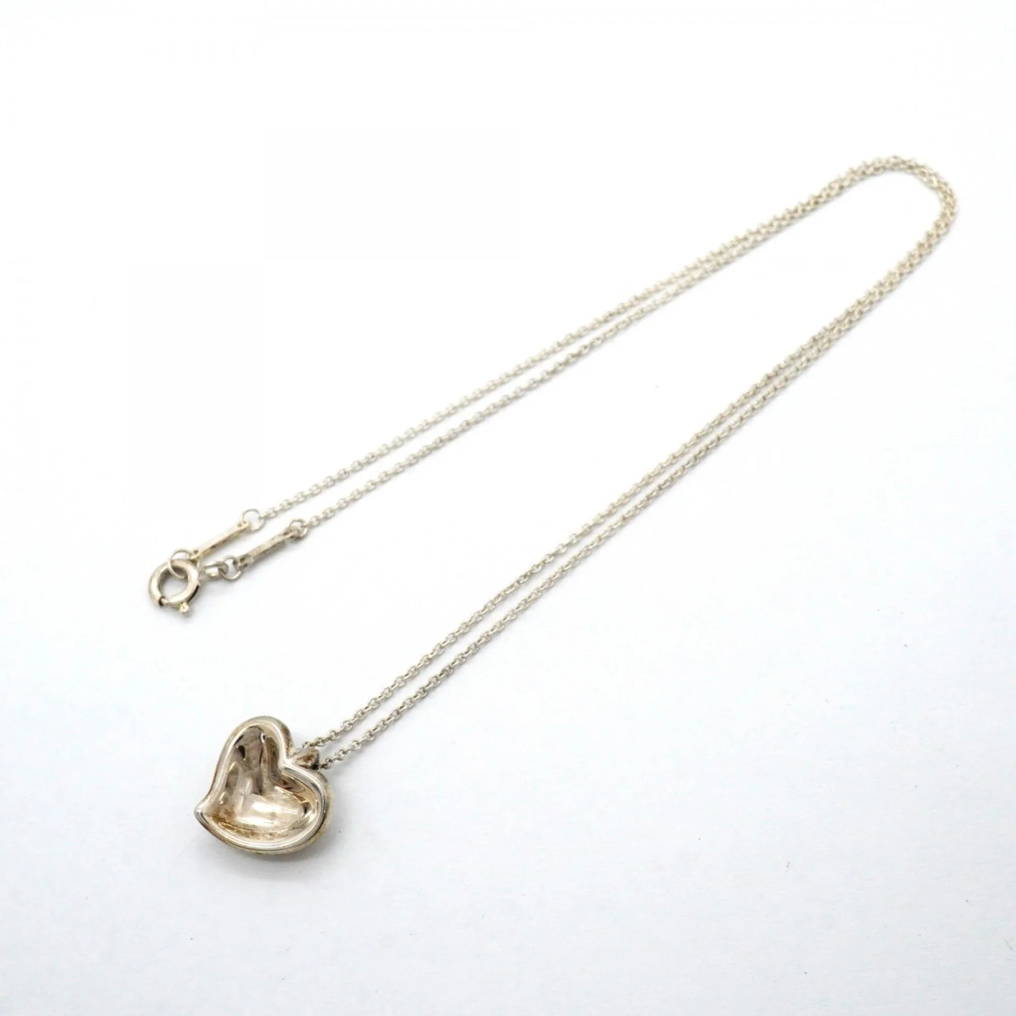 Full Heart Pendant Necklace Sterling Silver - Image 3