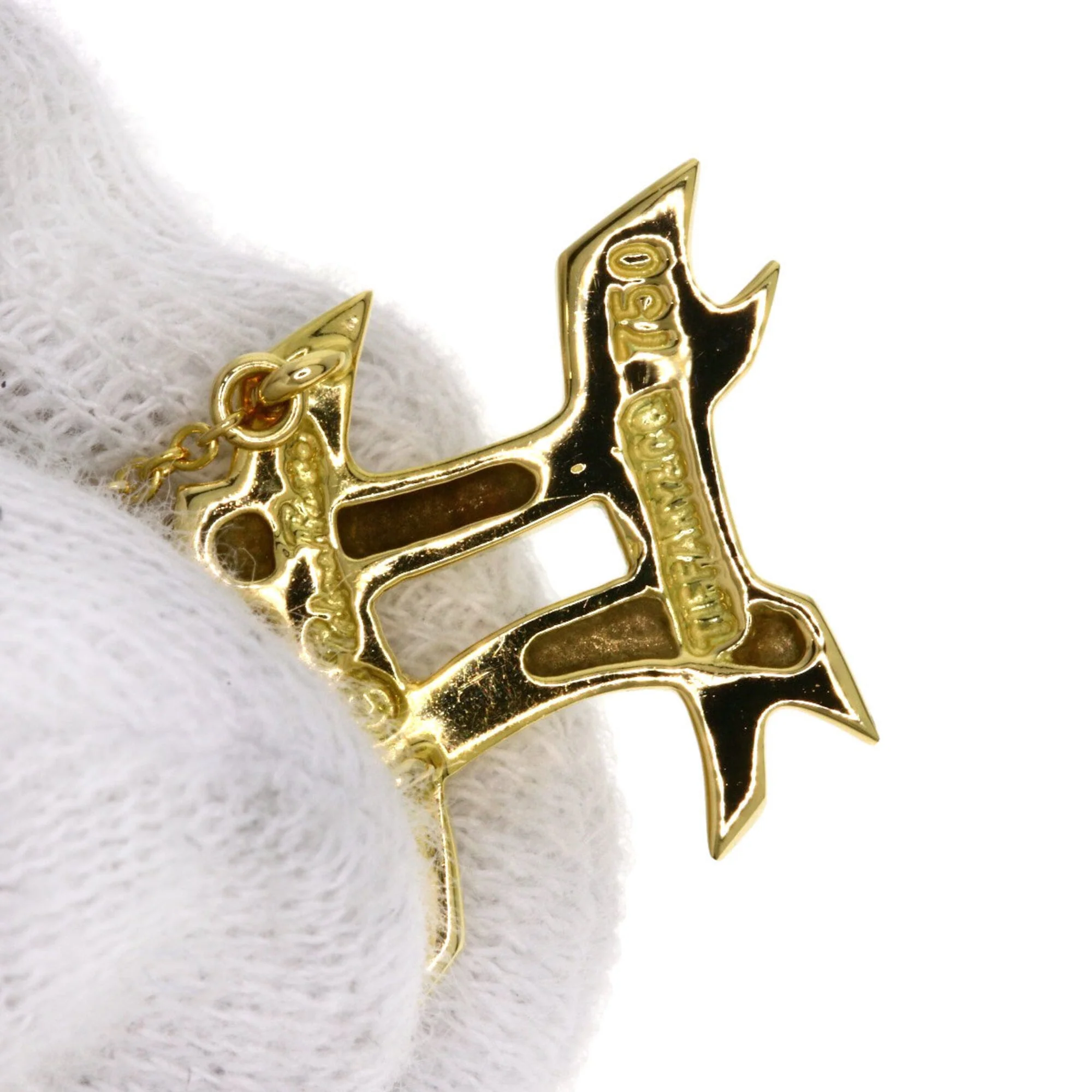 Gemini Zodiac Pendant Necklace 18K Yellow Gold - Image 6