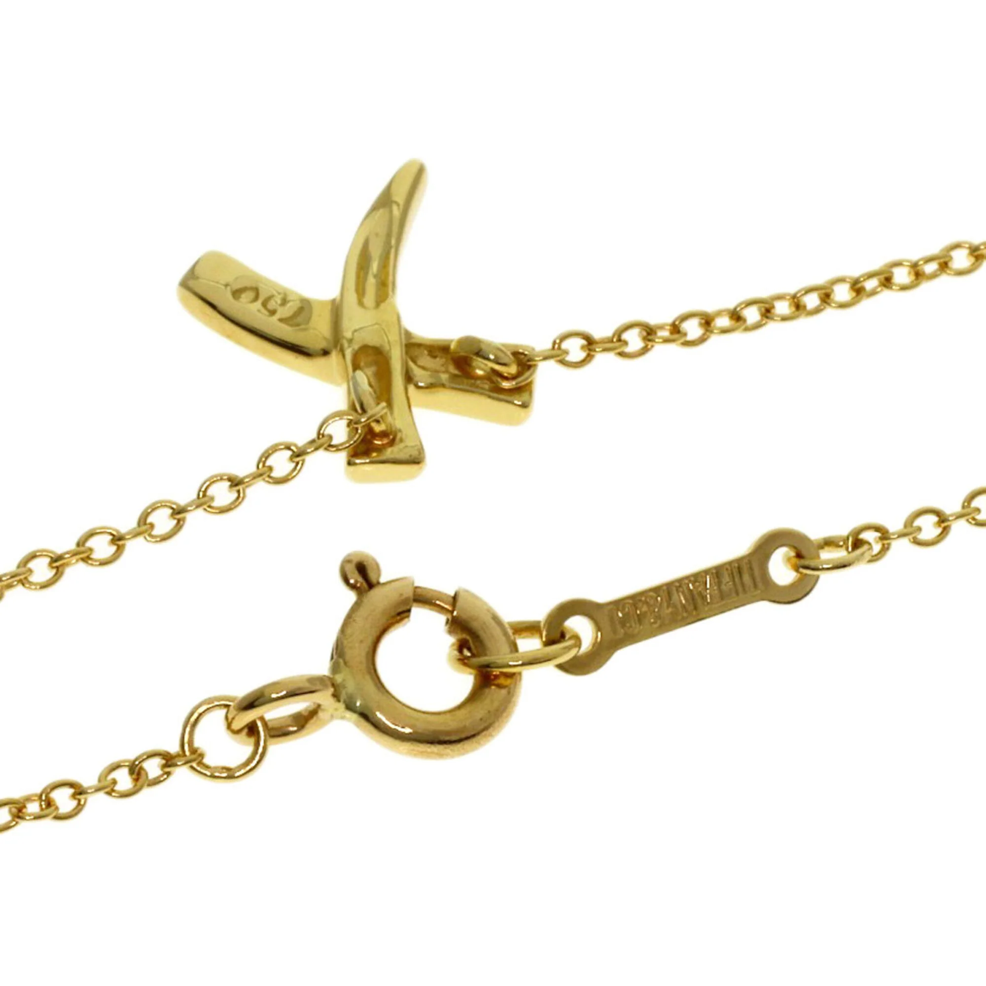 Graffiti X Pendant Necklace 18K Yellow Gold - Image 2