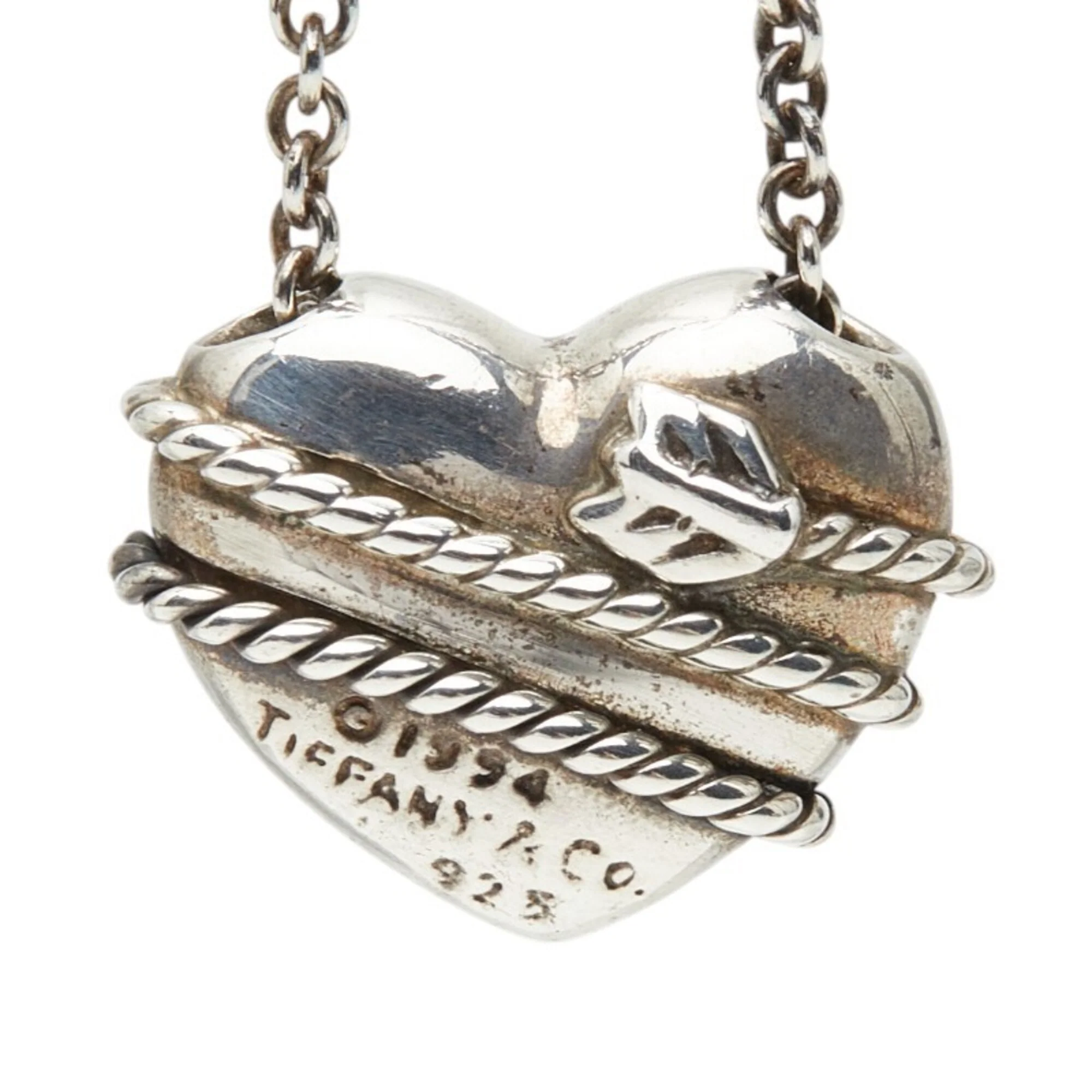 Heart Arrow Pendant Necklace Sterling Silver - Image 3