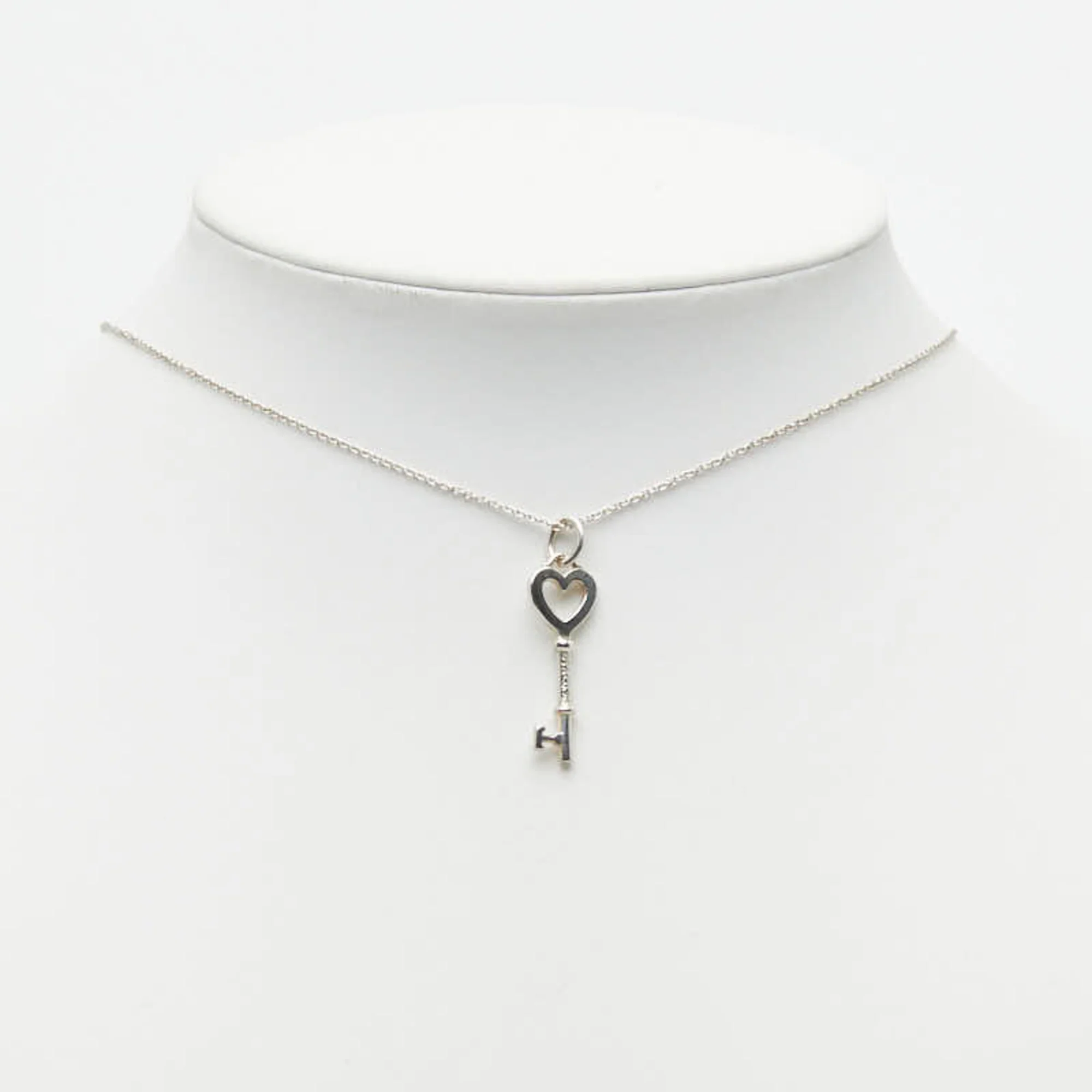 Heart Key Chain Pendant Necklace Sterling Silver - Image 7