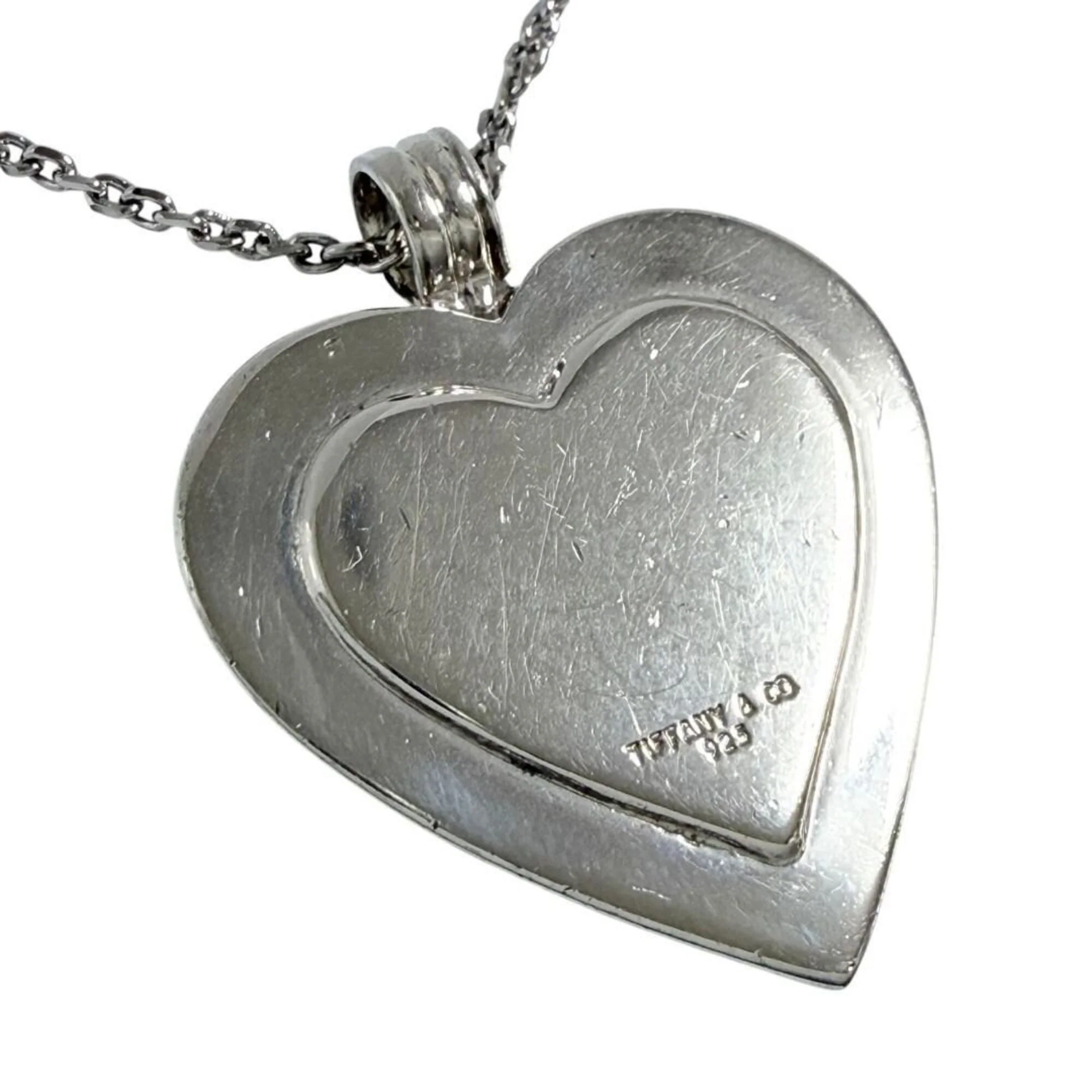 Heart Pendant Necklace Metal and Sterling Silver - Image 4