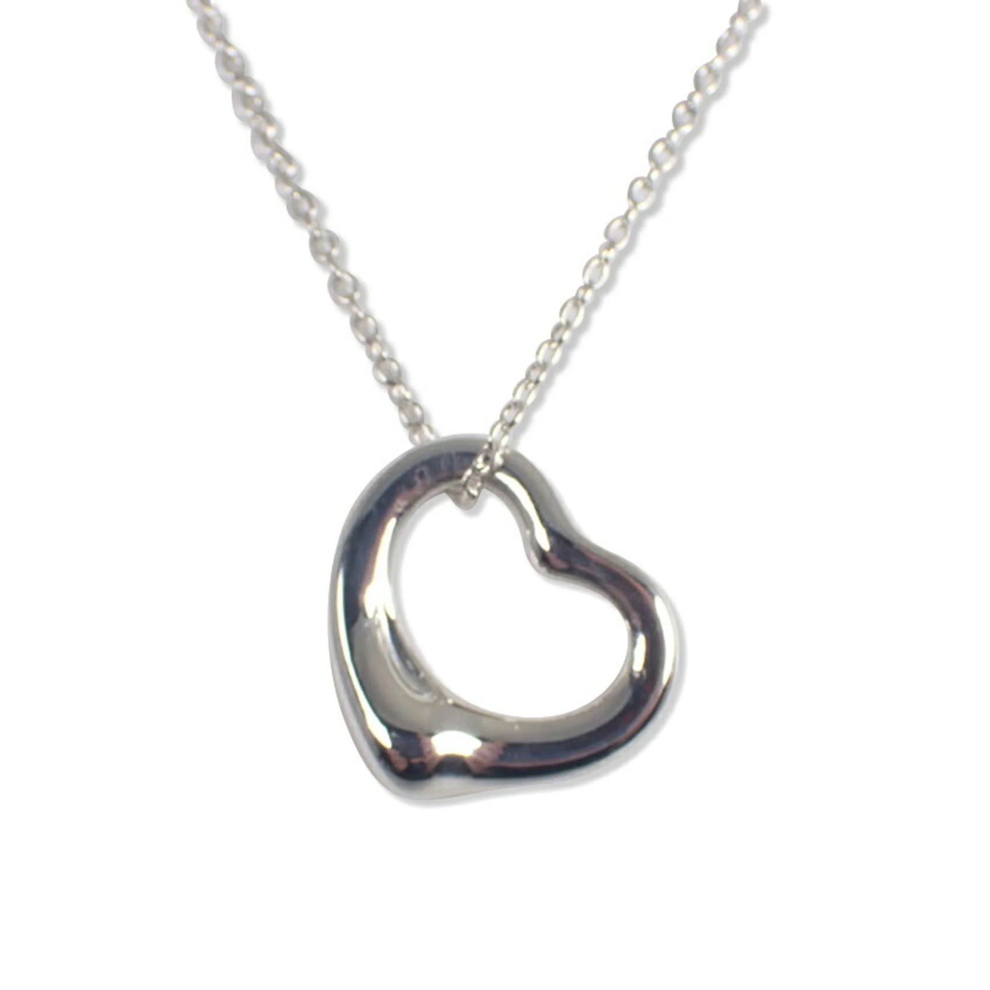 Heart Pendant Necklace Sterling Silver