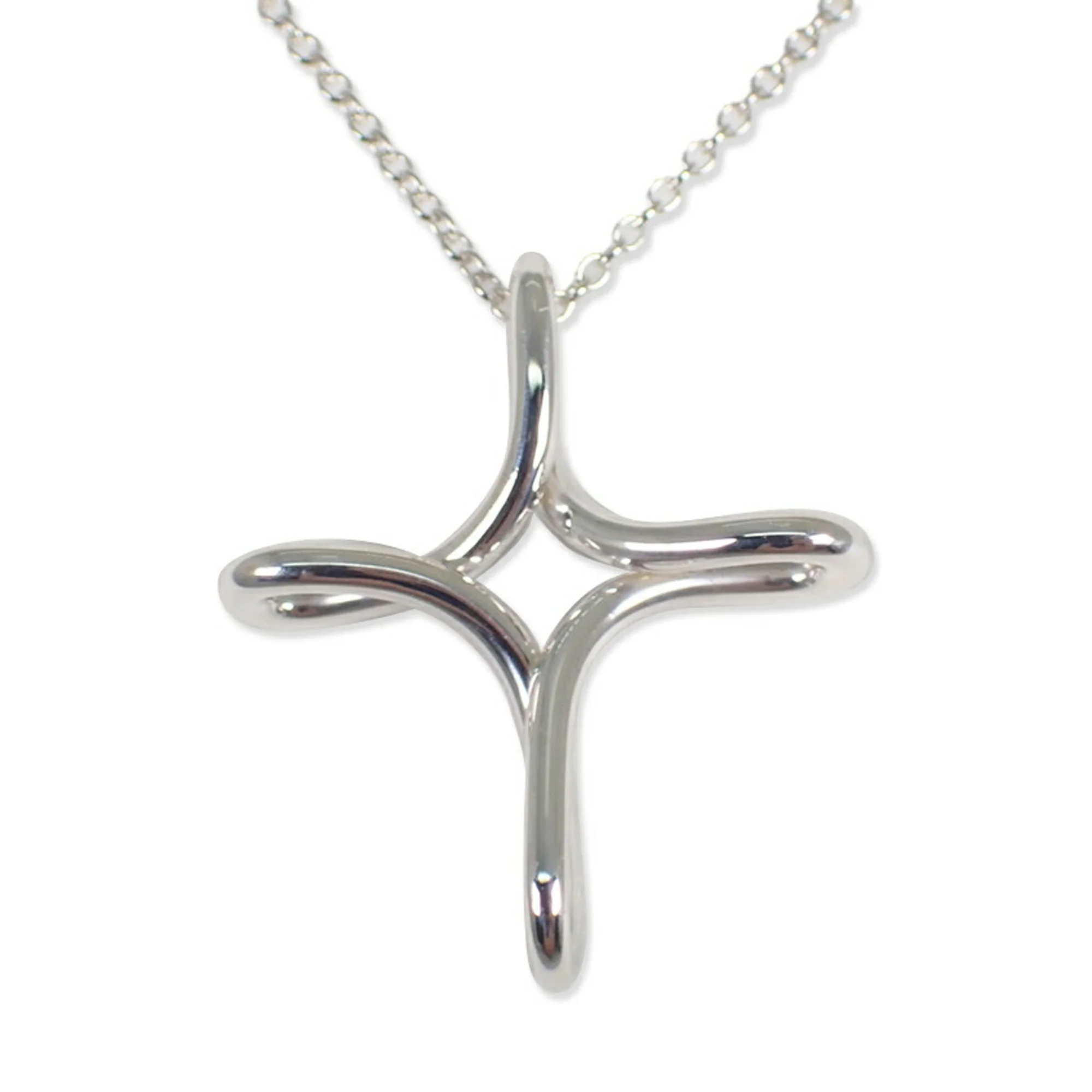 Infinity Cross Pendant Necklace Sterling Silver