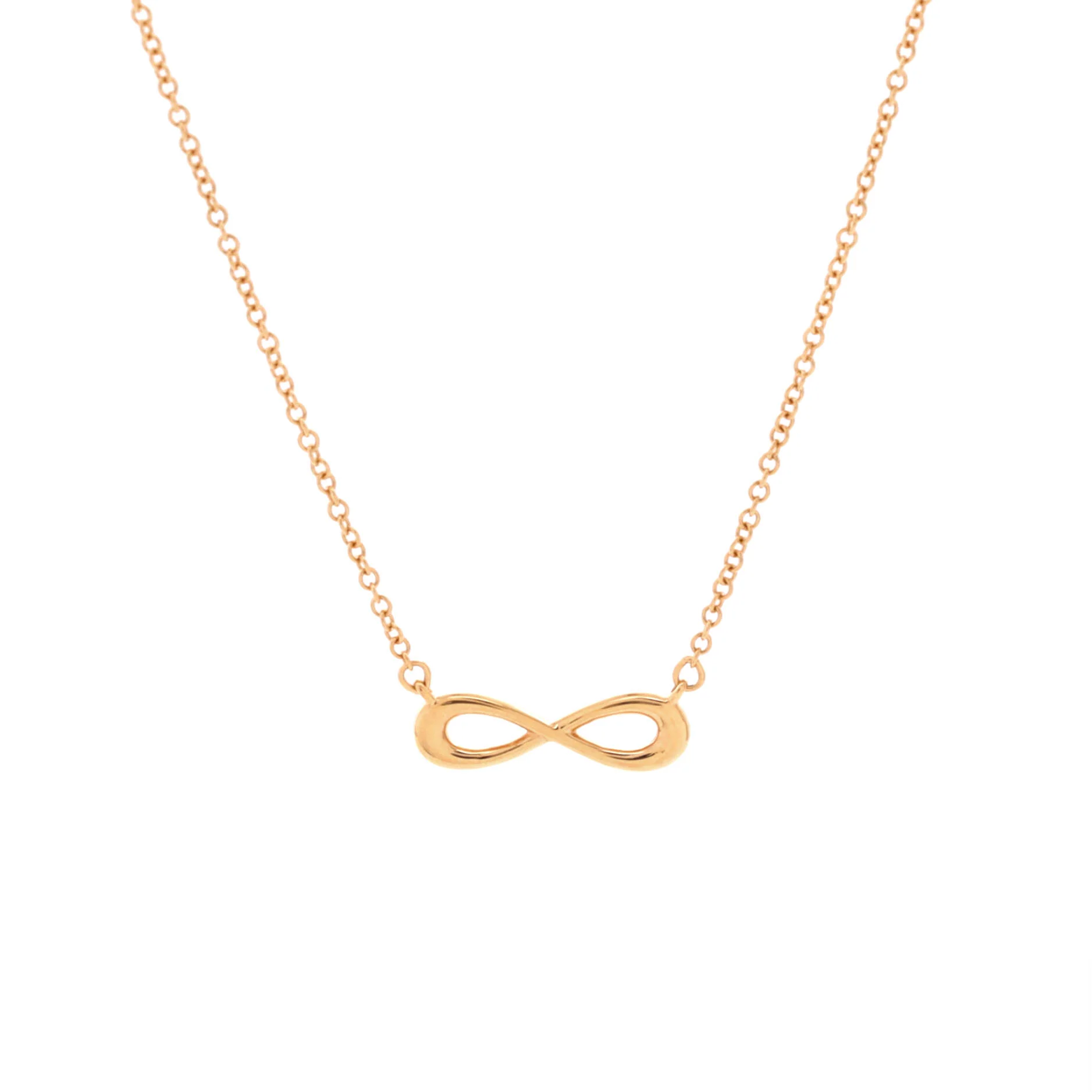 Infinity Pendant Necklace 18K Rose Gold