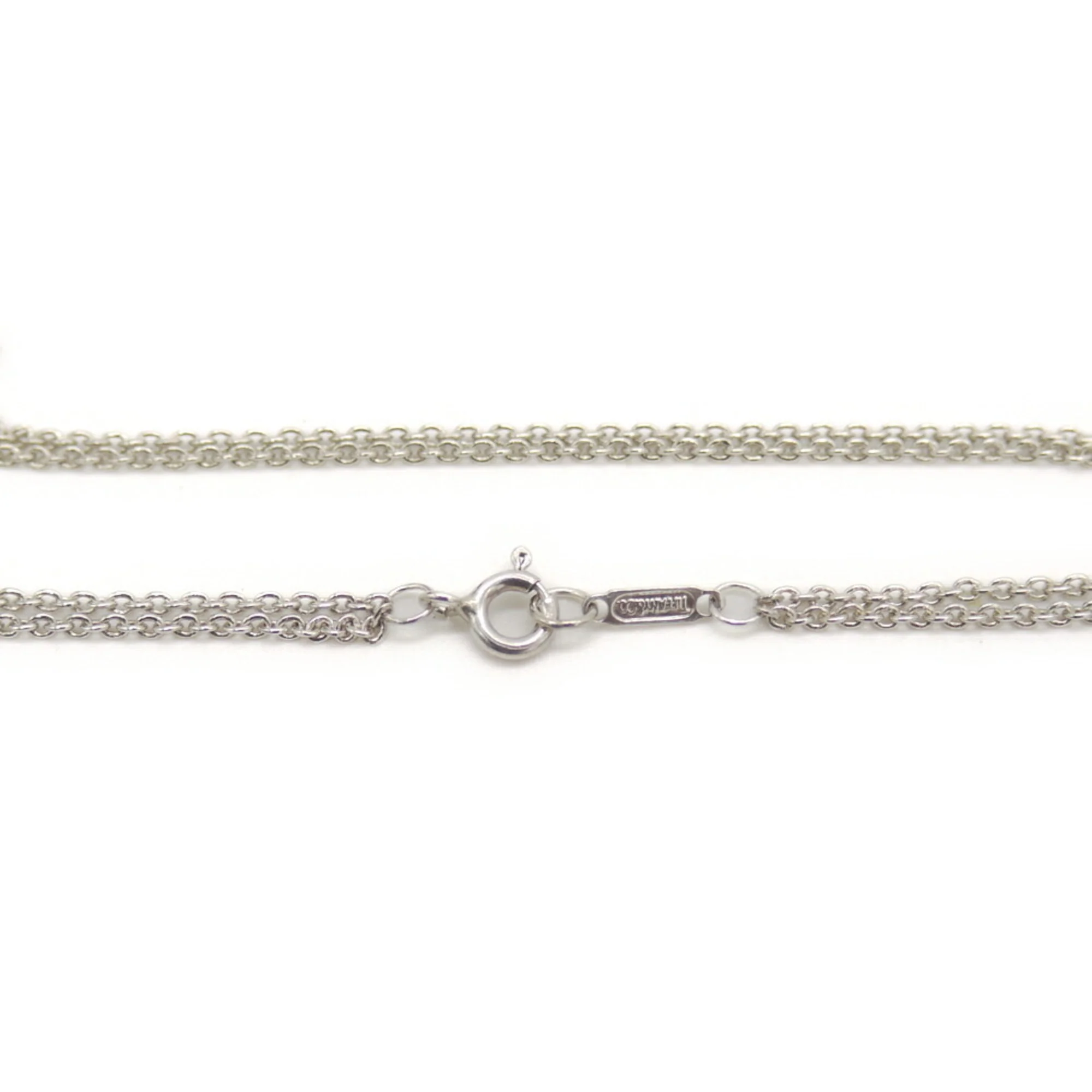 Infinity Pendant Necklace Sterling Silver Double Chain Figaro - Image 4