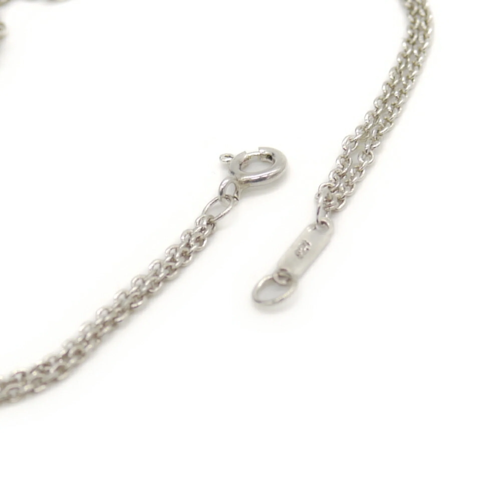 Infinity Pendant Necklace Sterling Silver Double Chain Figaro - Image 5