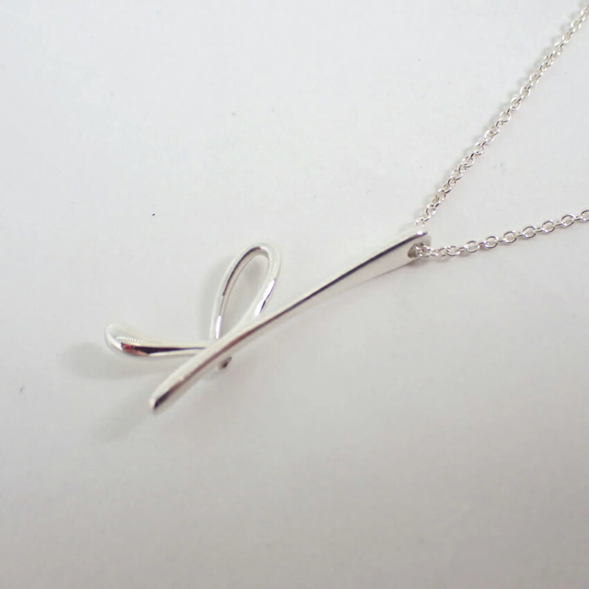 Initial K Pendant Necklace Sterling Silver - Image 8