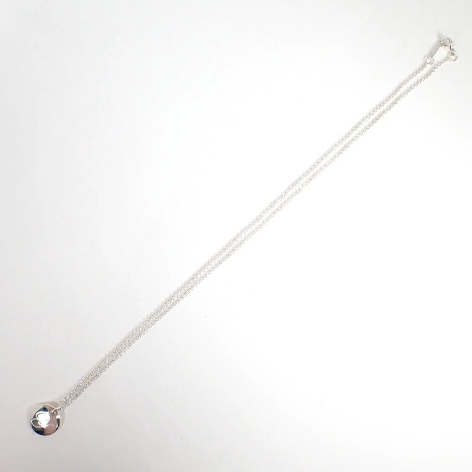 Initial Y Round Blade Pendant Necklace Sterling Silver - Image 5