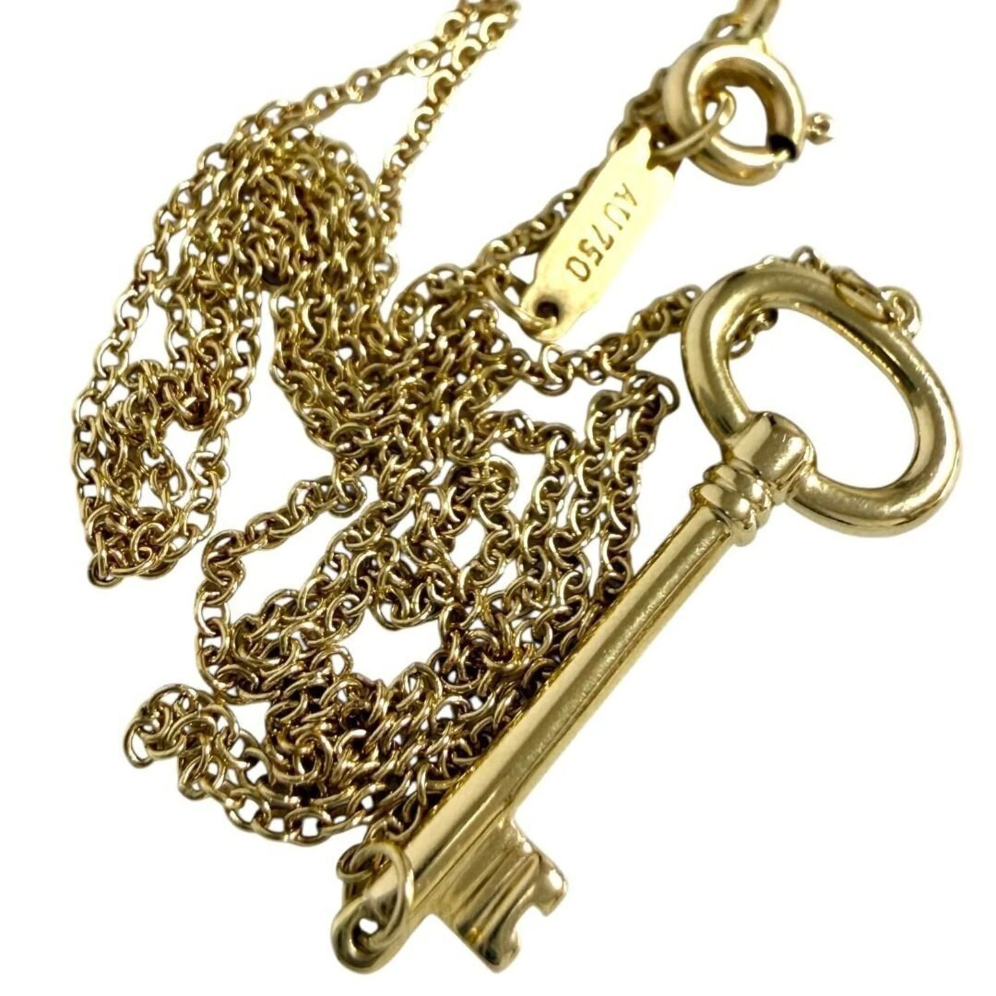Key Pendant Necklace 18K Yellow Gold - Image 3