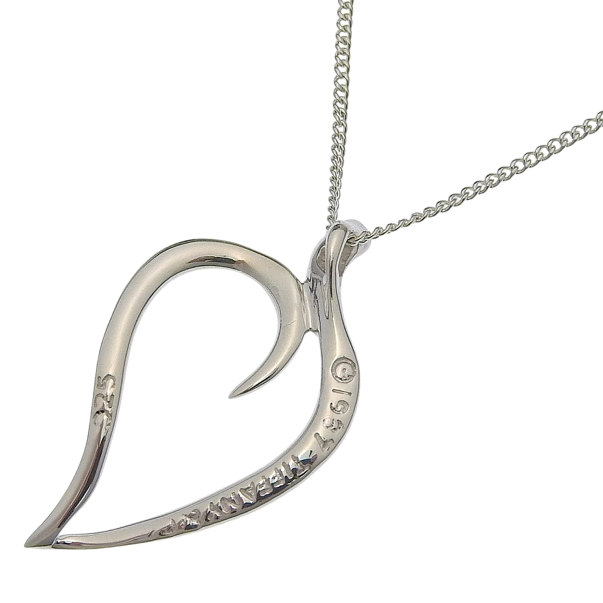 Leaf Pendant Necklace Sterling Silver - Image 3