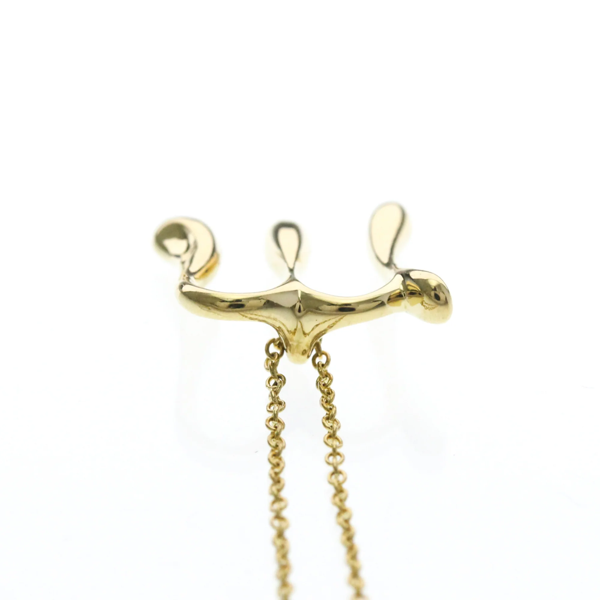 Letter M Pendant Necklace 18K Yellow Gold - Image 6
