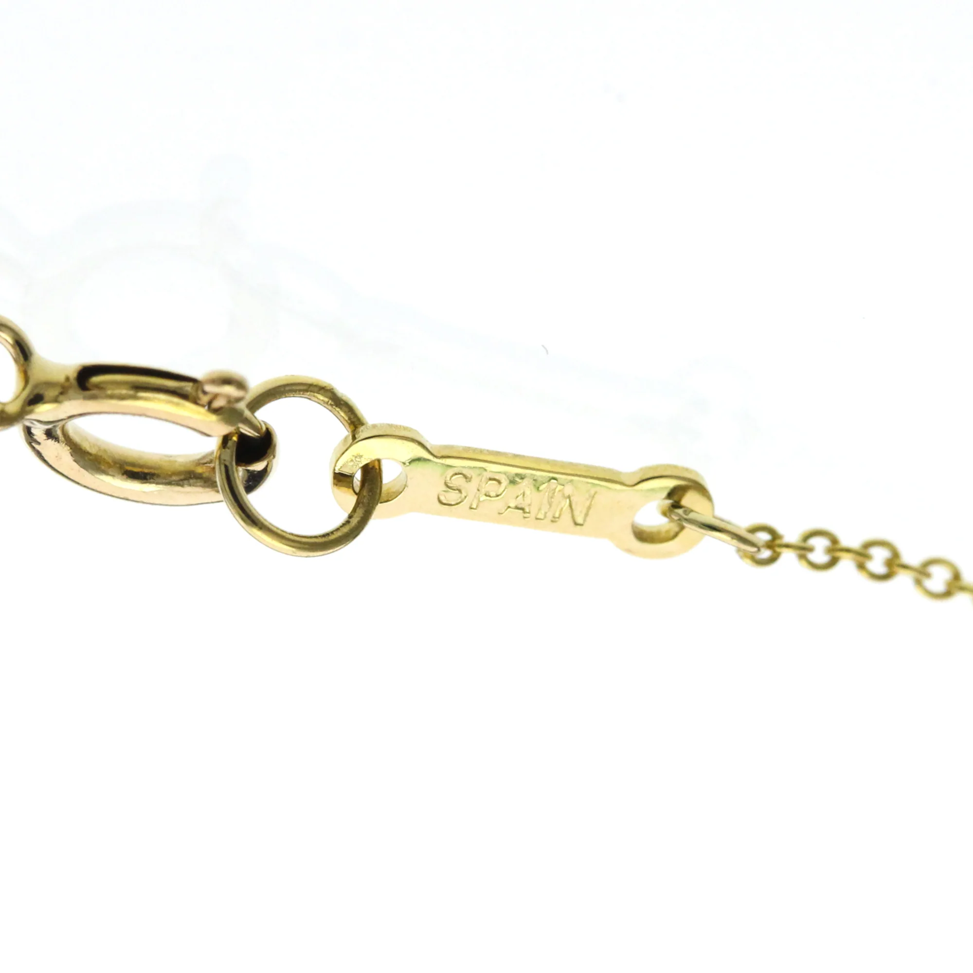 Letter M Pendant Necklace 18K Yellow Gold - Image 9
