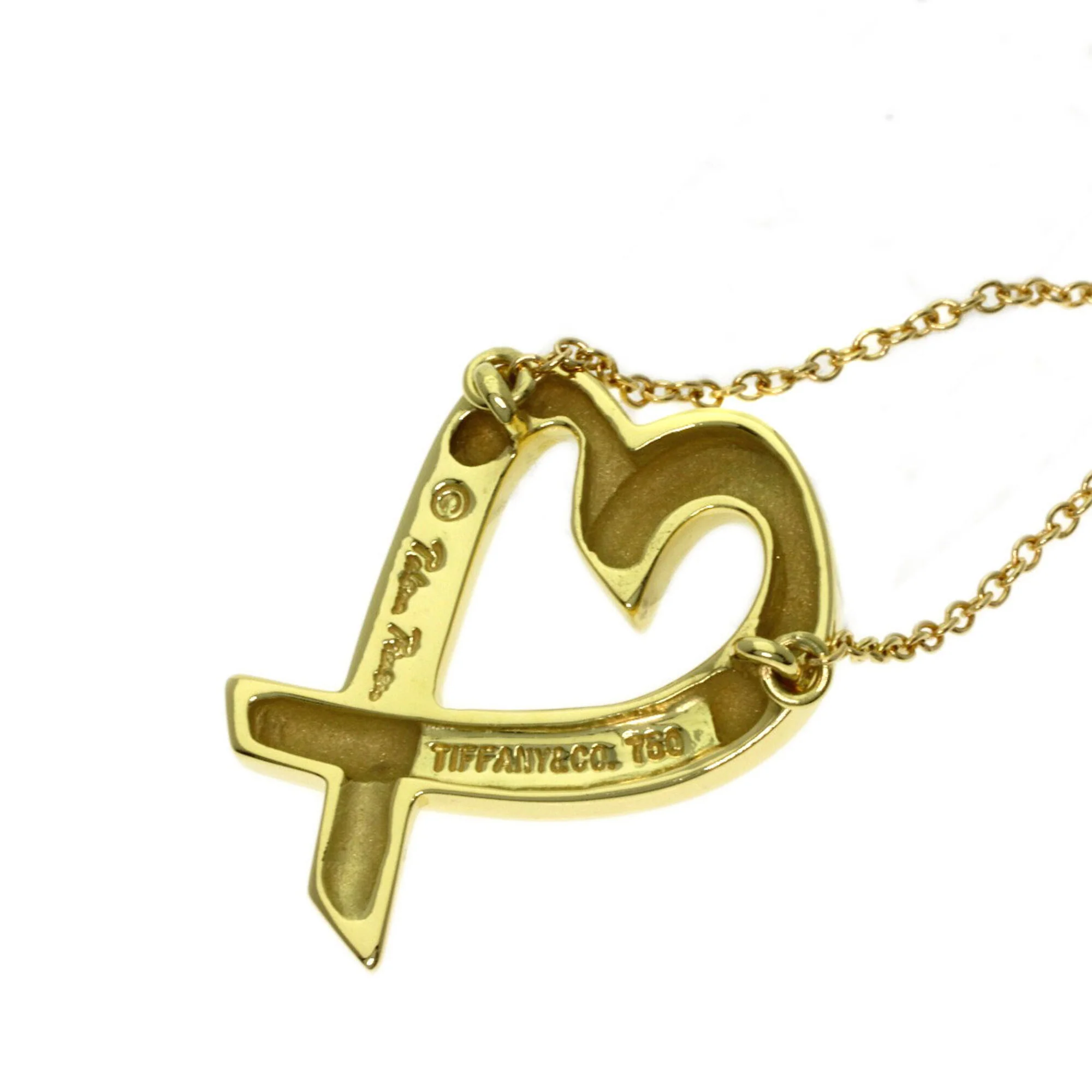 Loving Heart Pendant Necklace 18K Yellow Gold - Image 5