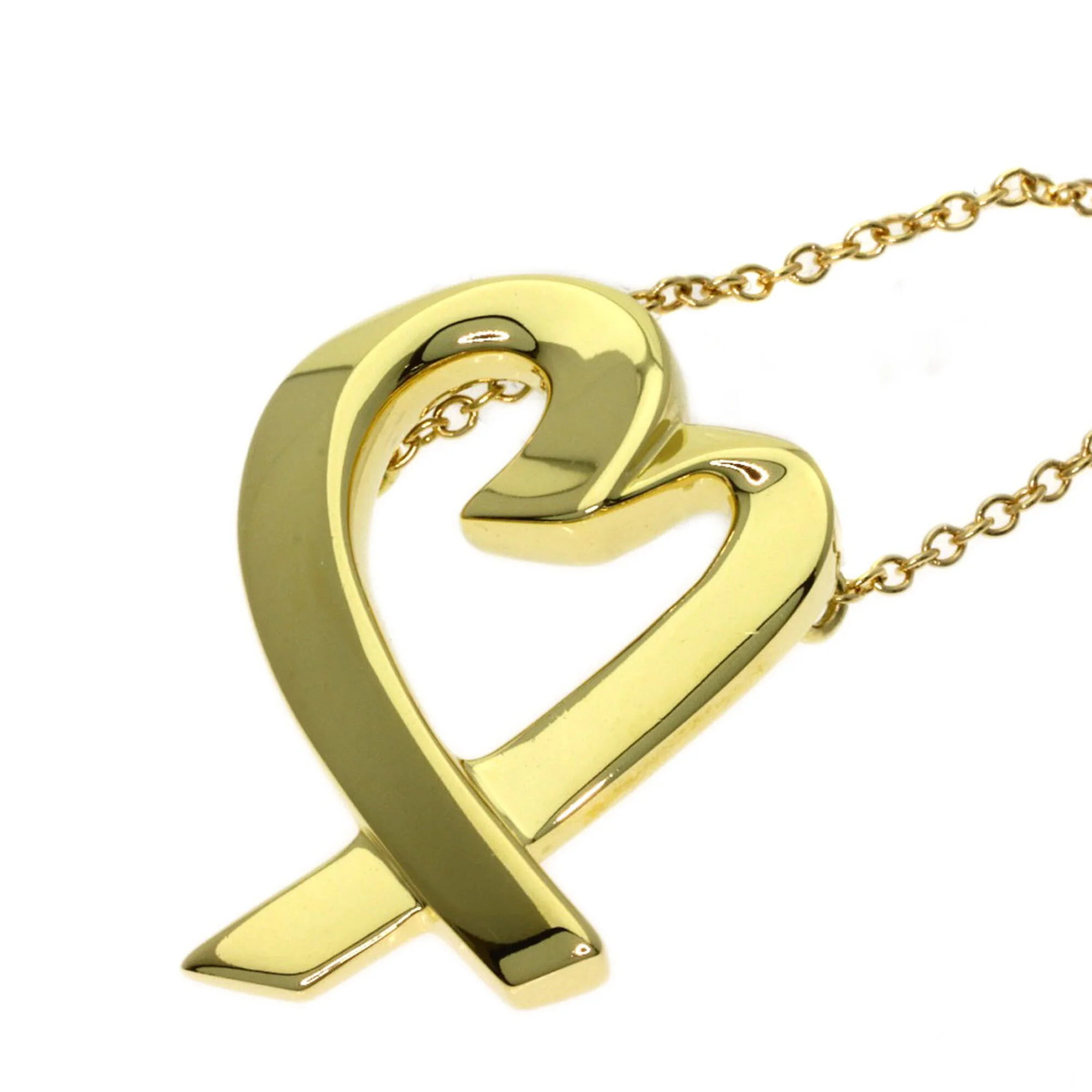 Loving Heart Pendant Necklace 18K Yellow Gold - Image 6