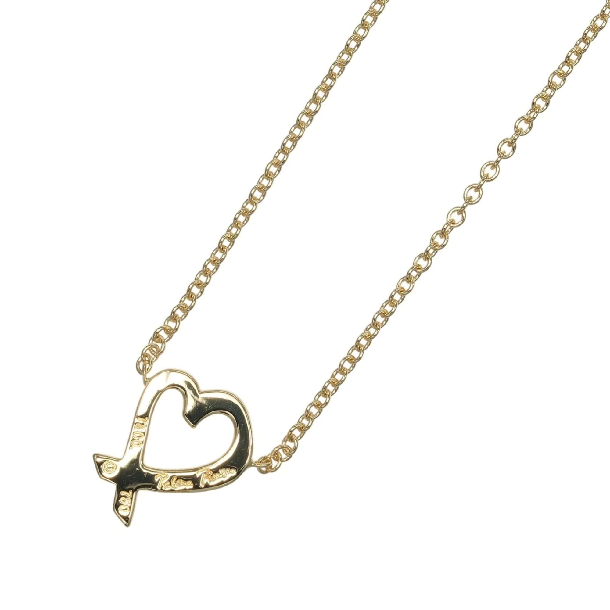 Loving Heart Pendant Necklace 18K Yellow Gold - Image 3
