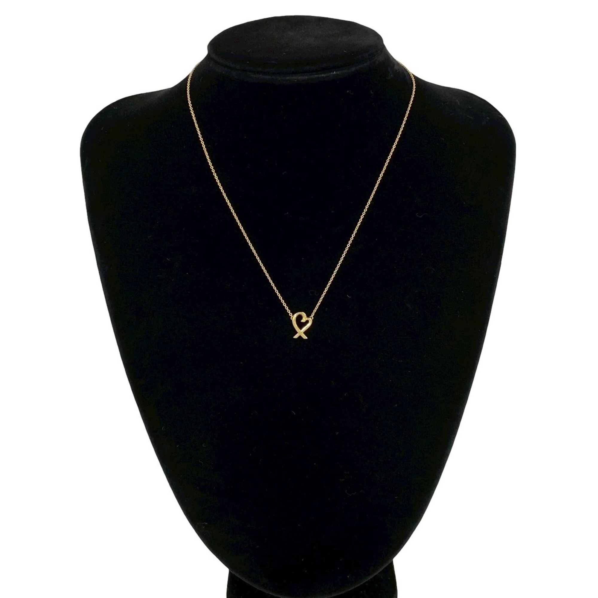 Loving Heart Pendant Necklace 18K Yellow Gold - Image 2