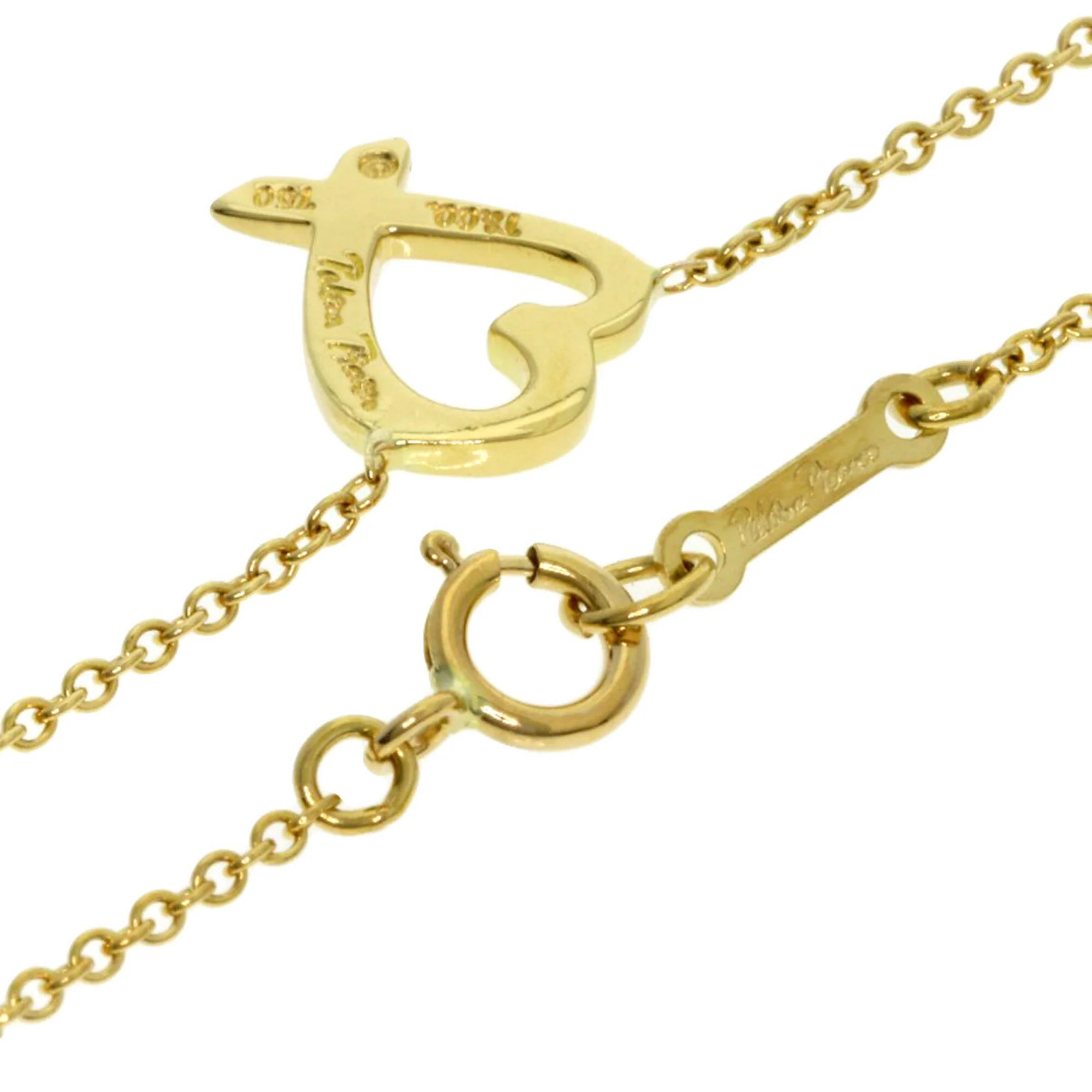 Loving Heart Pendant Necklace 18K Yellow Gold - Image 2