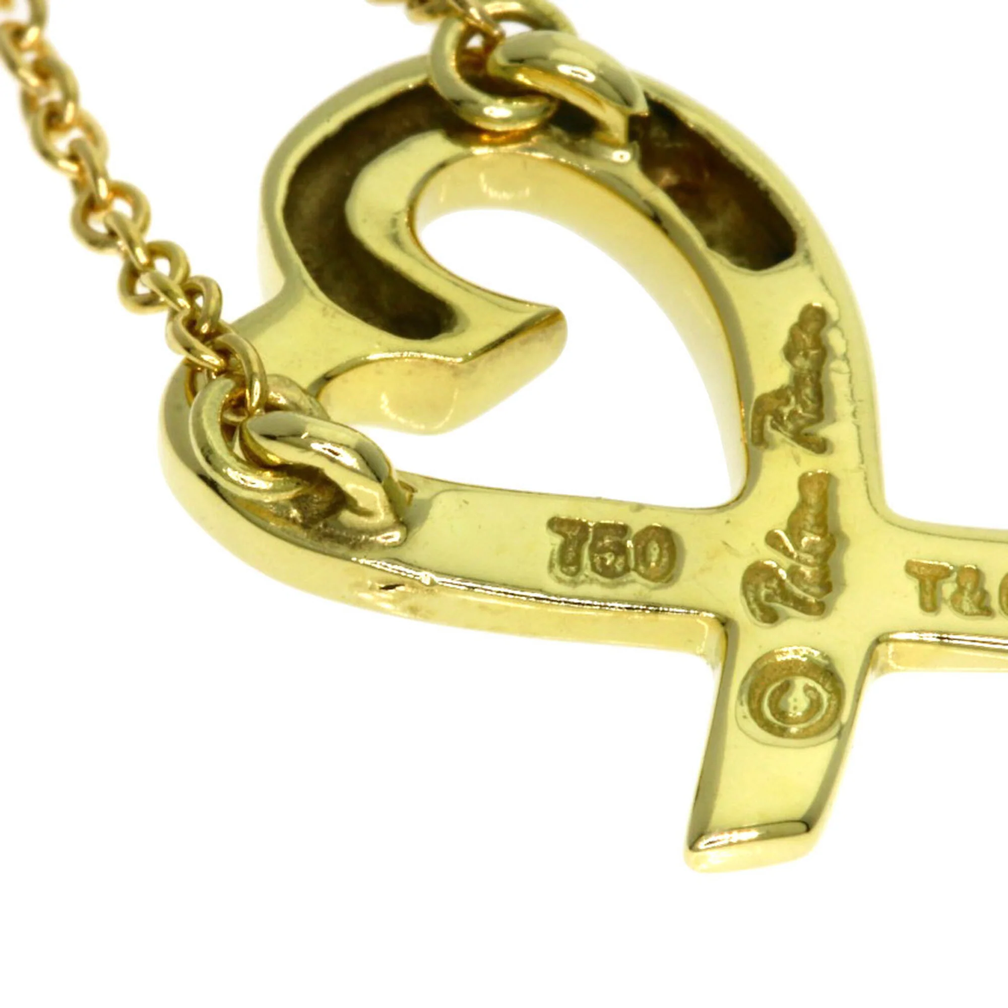 Loving Heart Pendant Necklace 18K Yellow Gold - Image 5