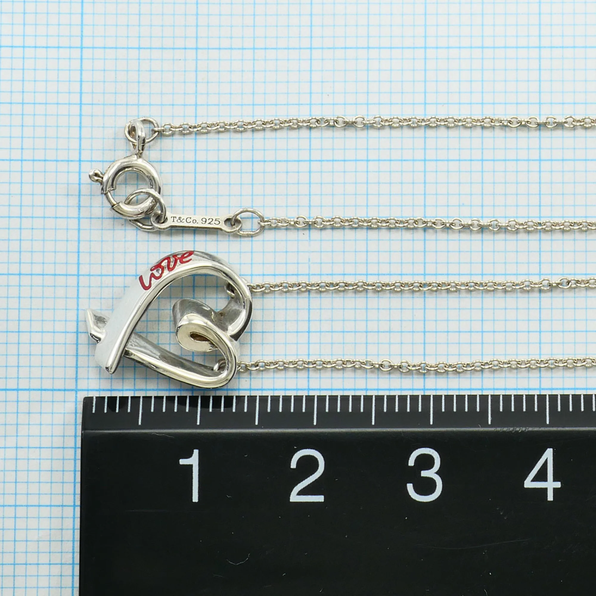 Loving Heart Pendant Necklace Enamel and Sterling Silver - Image 5