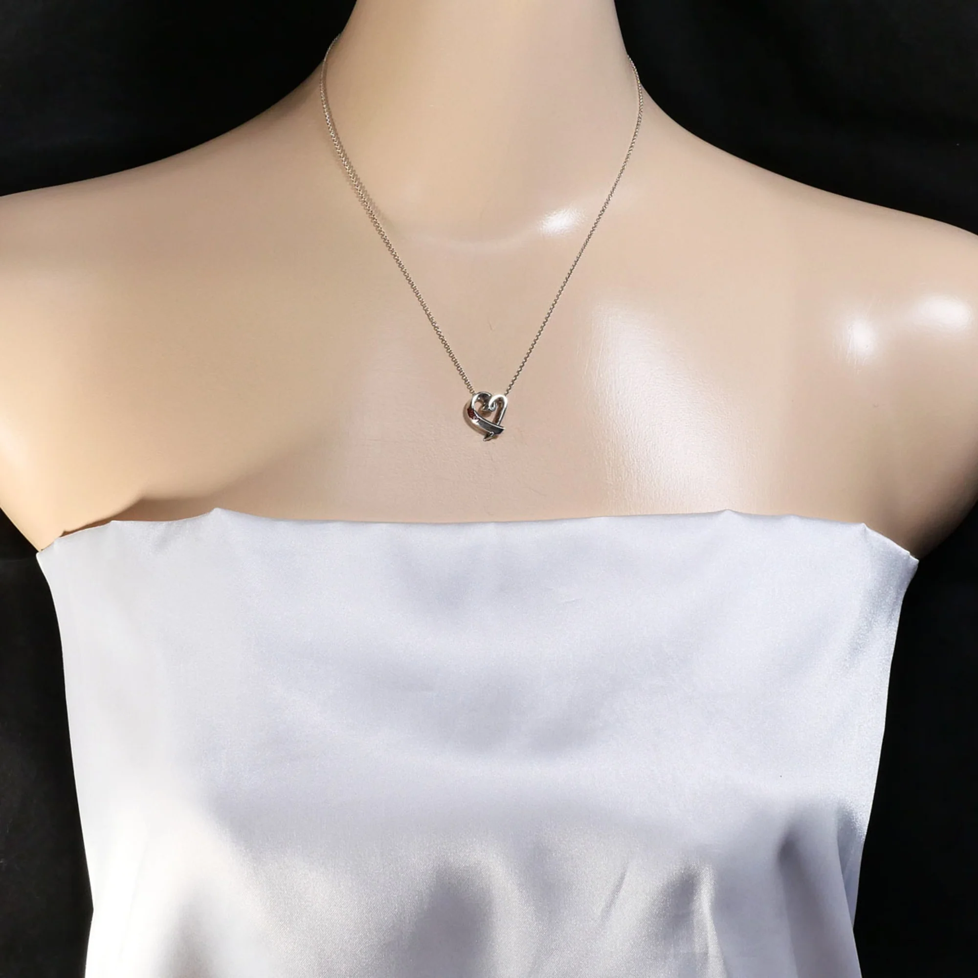 Loving Heart Pendant Necklace Enamel and Sterling Silver - Image 6