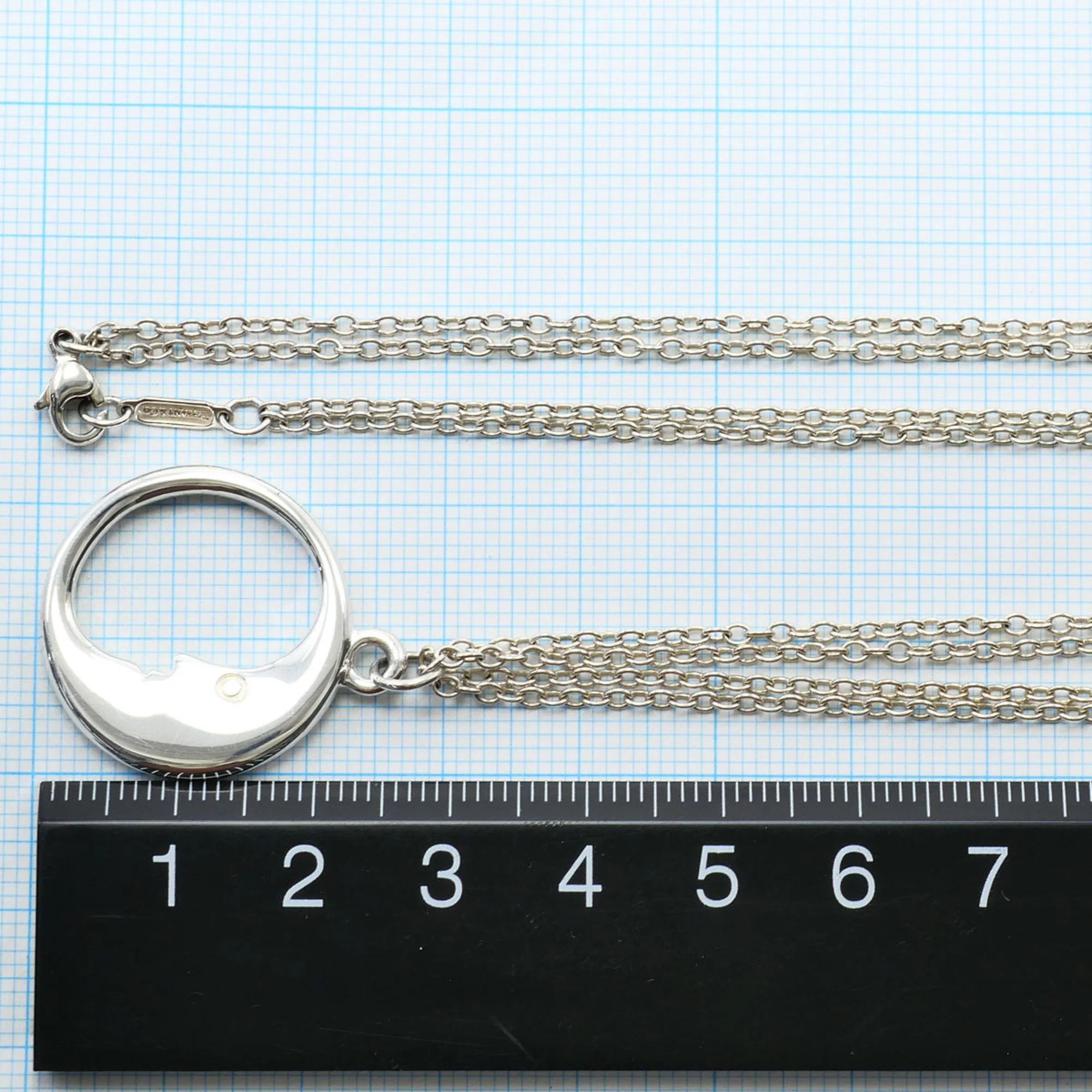 Man in the Moon Pendant Necklace Sterling Silver - Image 5