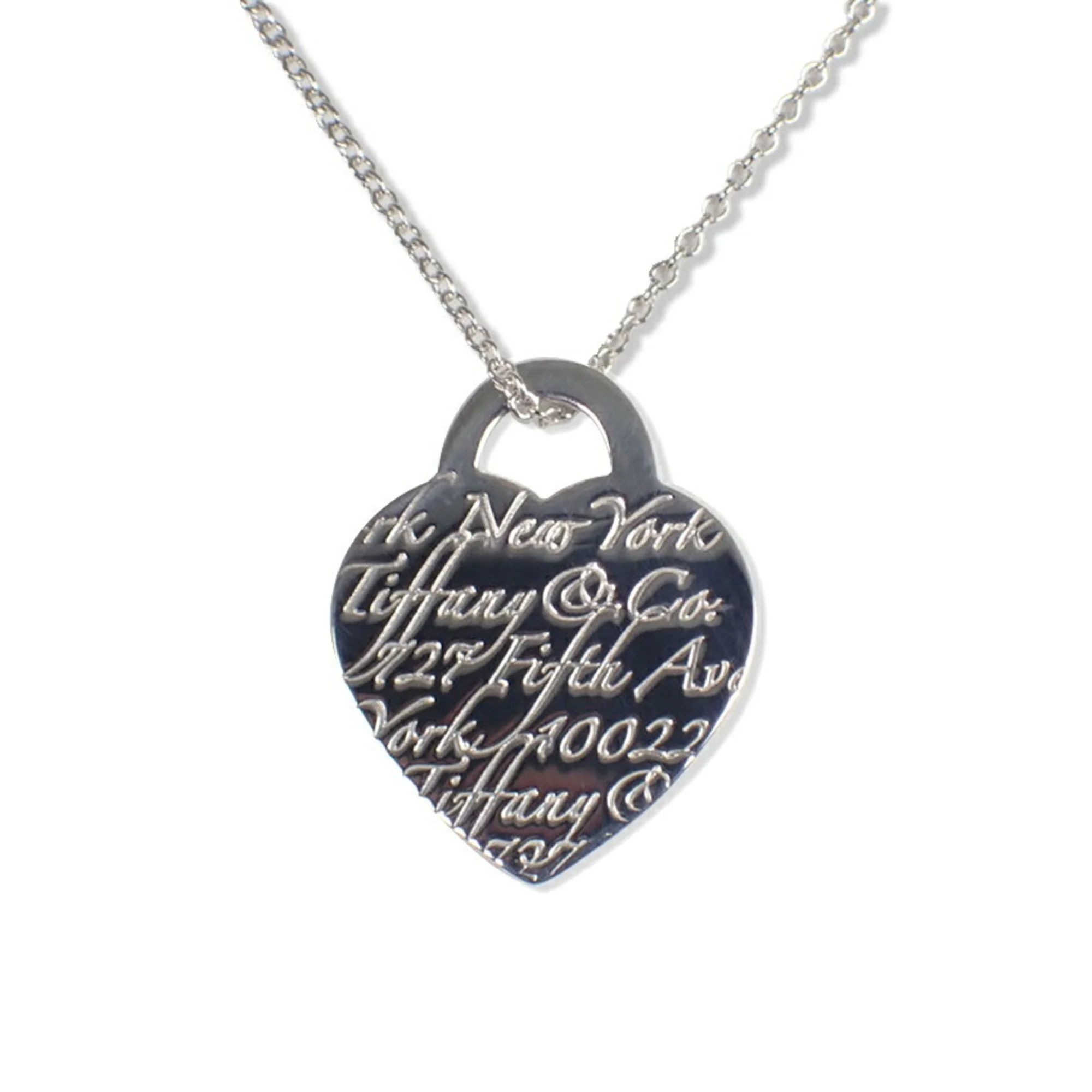 Notes Heart Pendant Necklace Sterling Silver