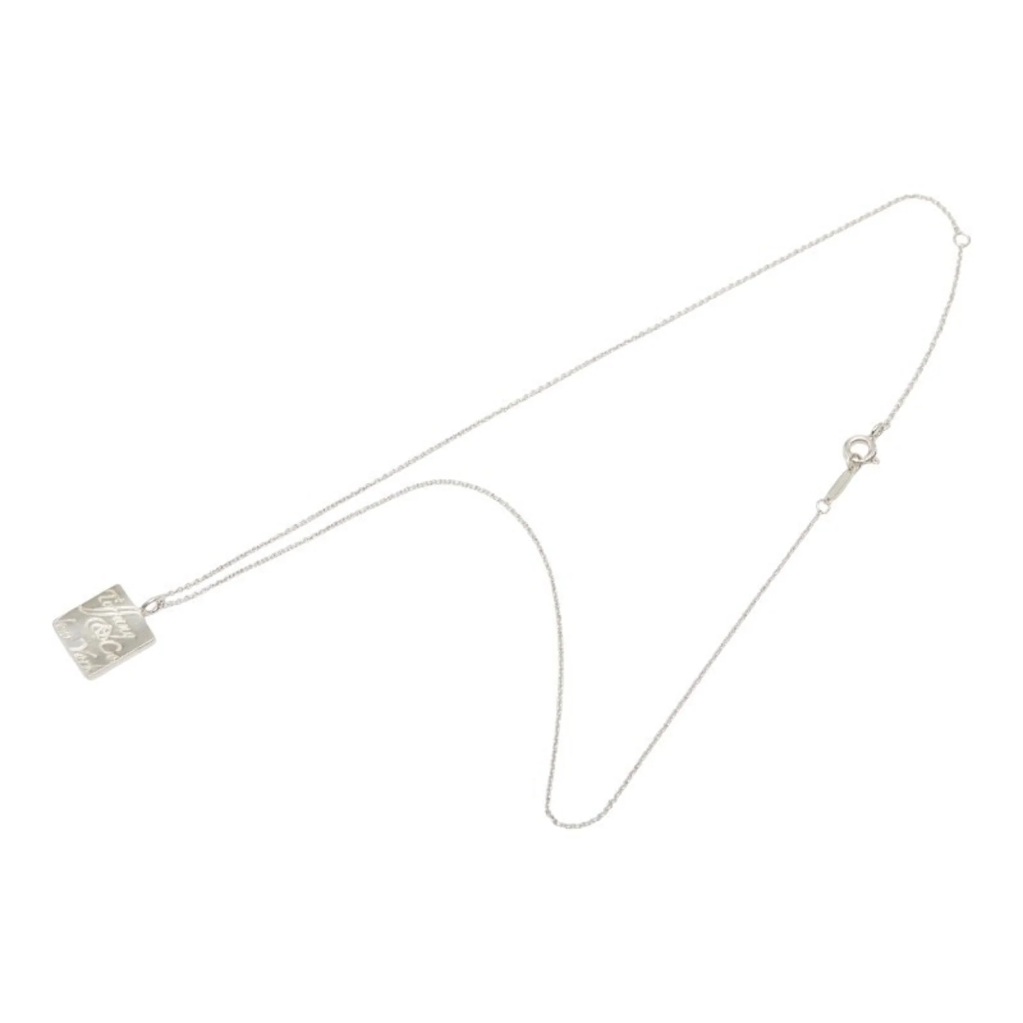 Notes Square Pendant Necklace Sterling Silver - Image 4