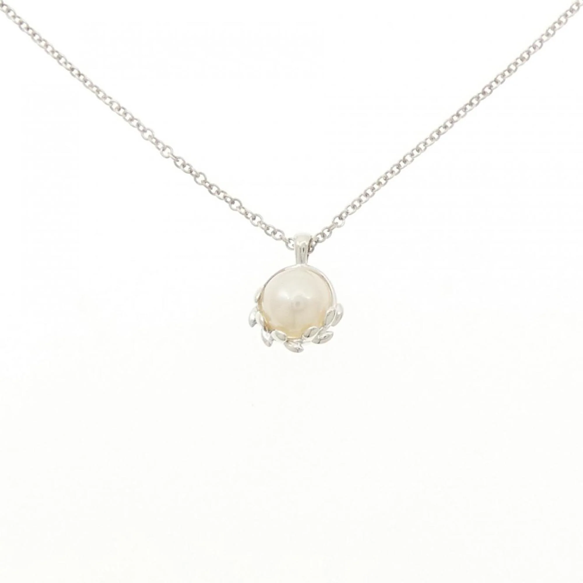 Olive Leaf Pendant Necklace Sterling Silver