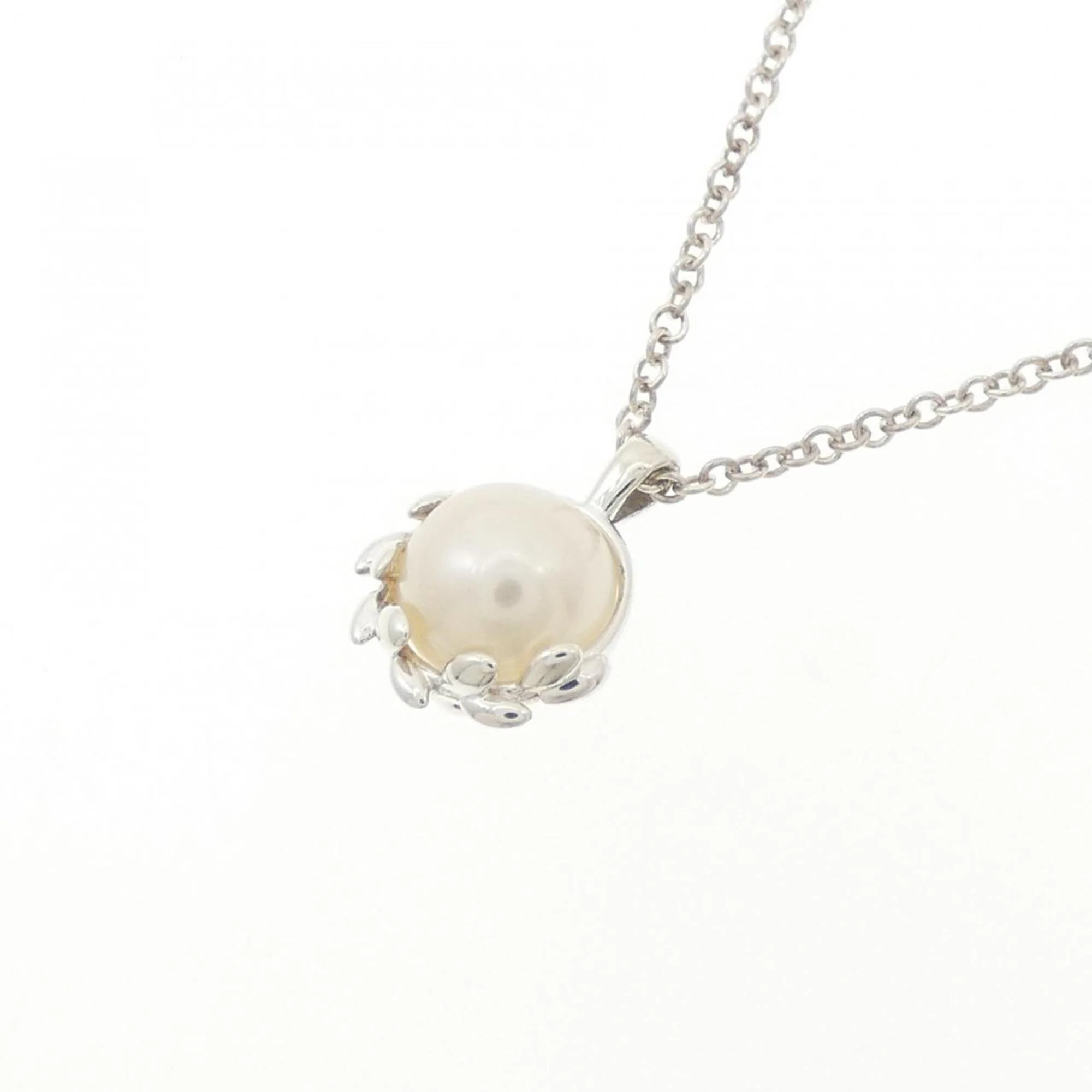 Olive Leaf Pendant Necklace Sterling Silver - Image 3