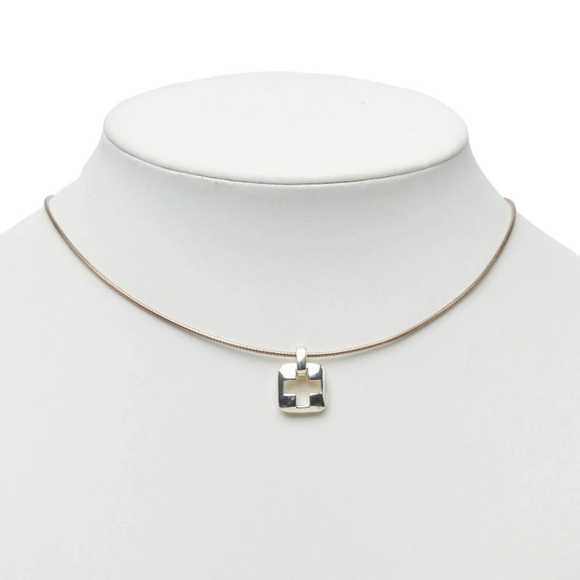 Open Cross Pendant Necklace Sterling Silver - Image 7