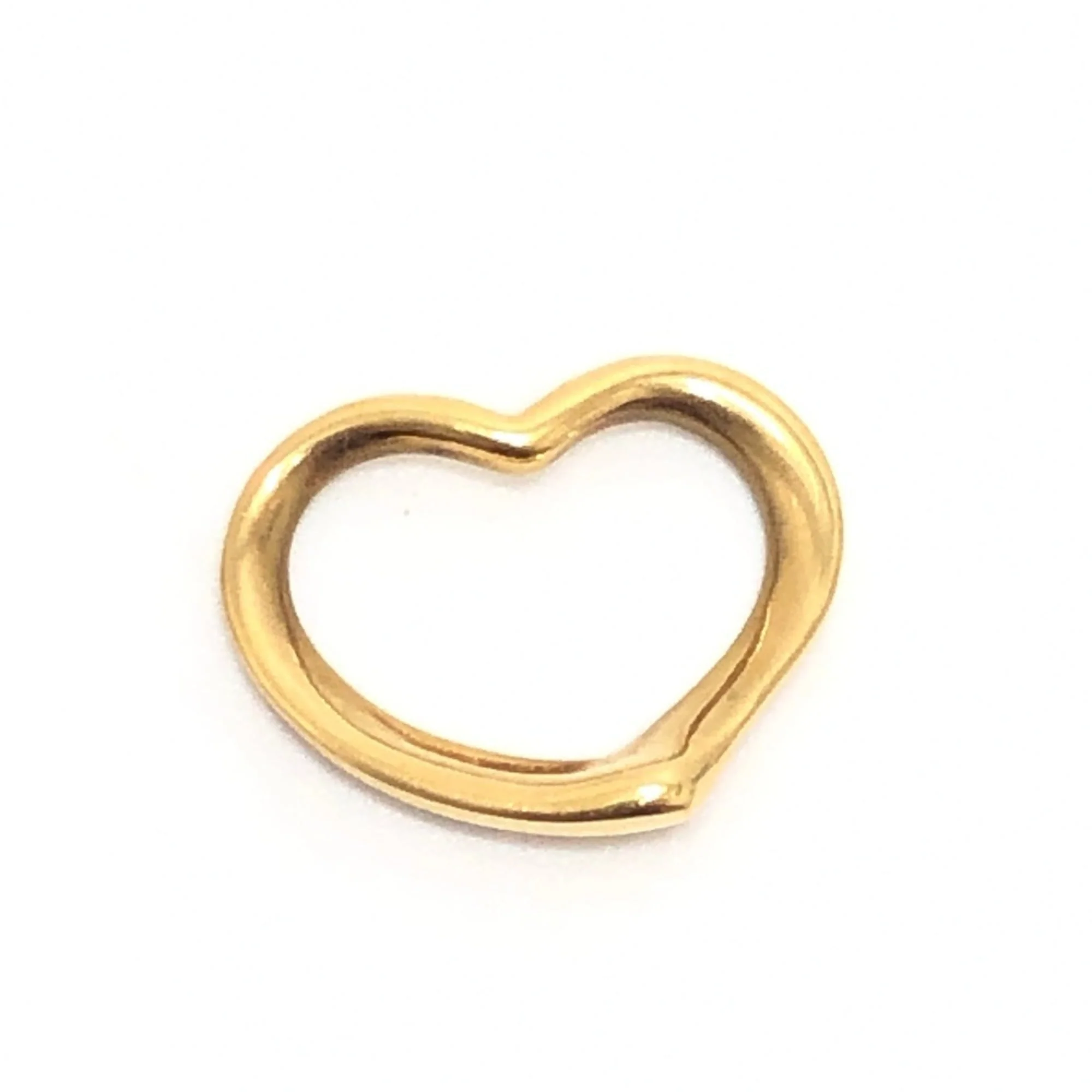 Open Heart Pendant Necklace 15mm