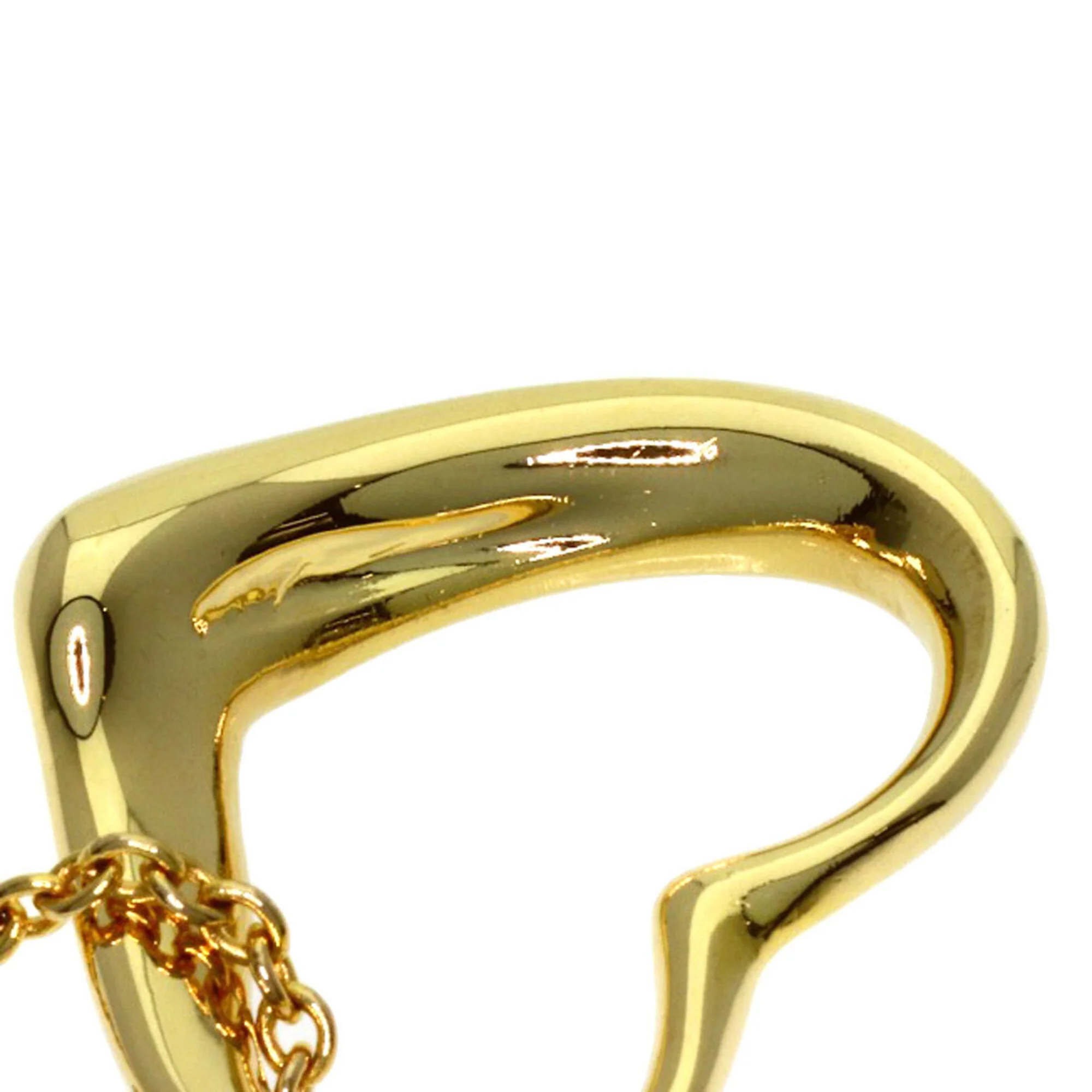 Open Heart Pendant Necklace 18K Yellow Gold 11.9mm - Image 5