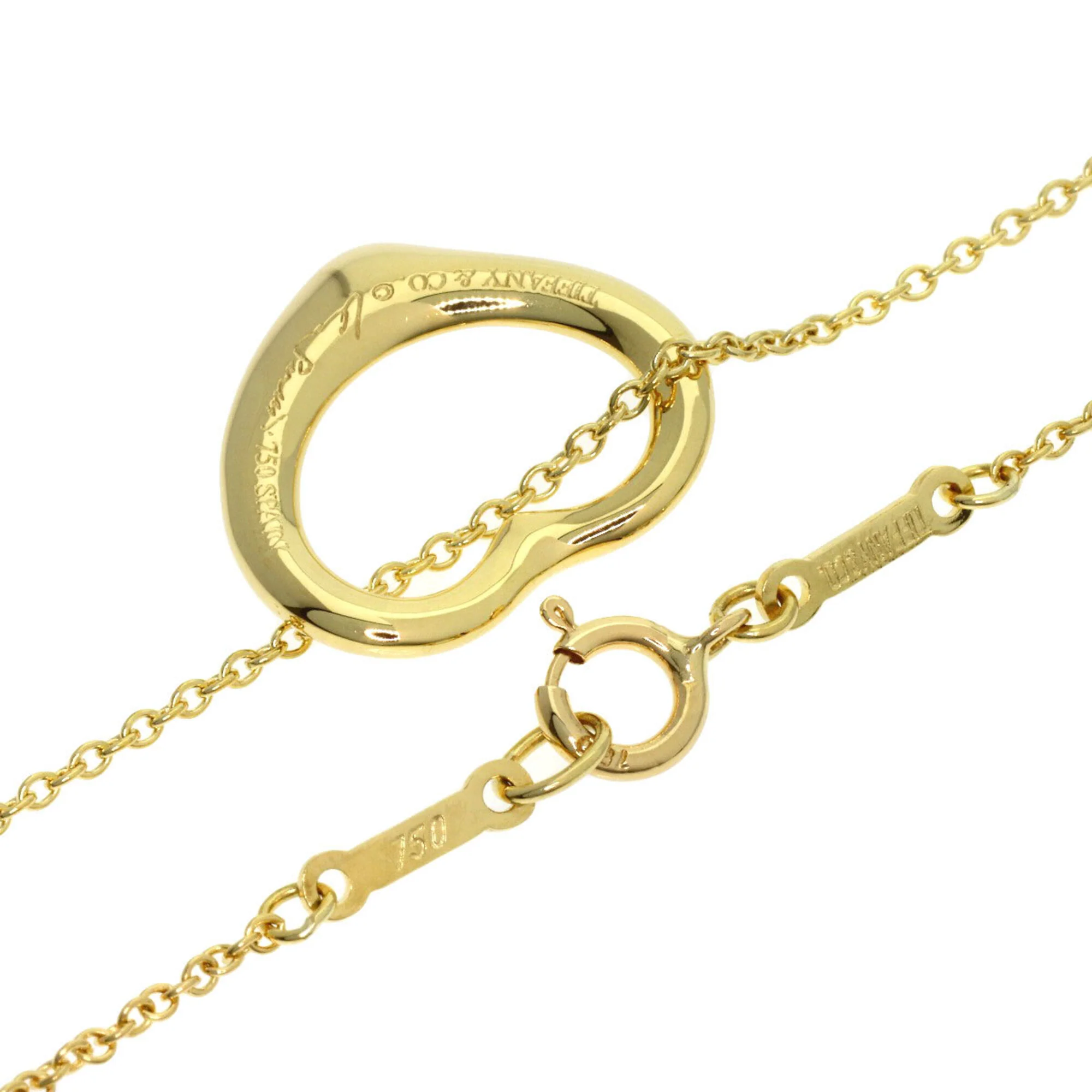 Open Heart Pendant Necklace 18K Yellow Gold 13.5mm - Image 2