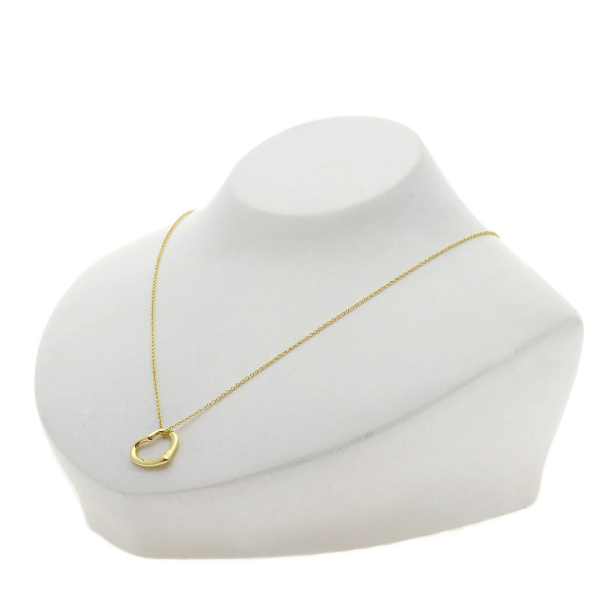 Open Heart Pendant Necklace 18K Yellow Gold 13.5mm - Image 4