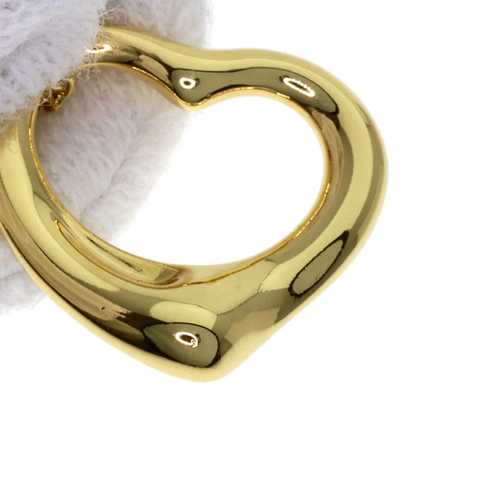Open Heart Pendant Necklace 18K Yellow Gold 13.7mm - Image 5