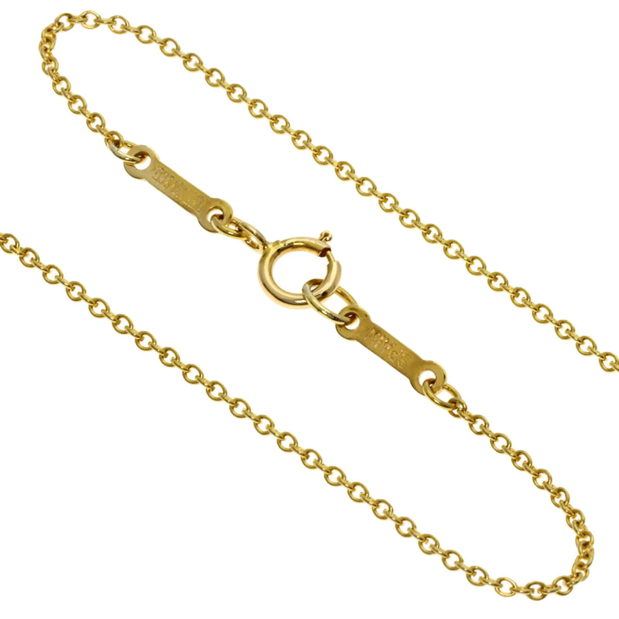 Open Heart Pendant Necklace 18K Yellow Gold 13.8mm - Image 3