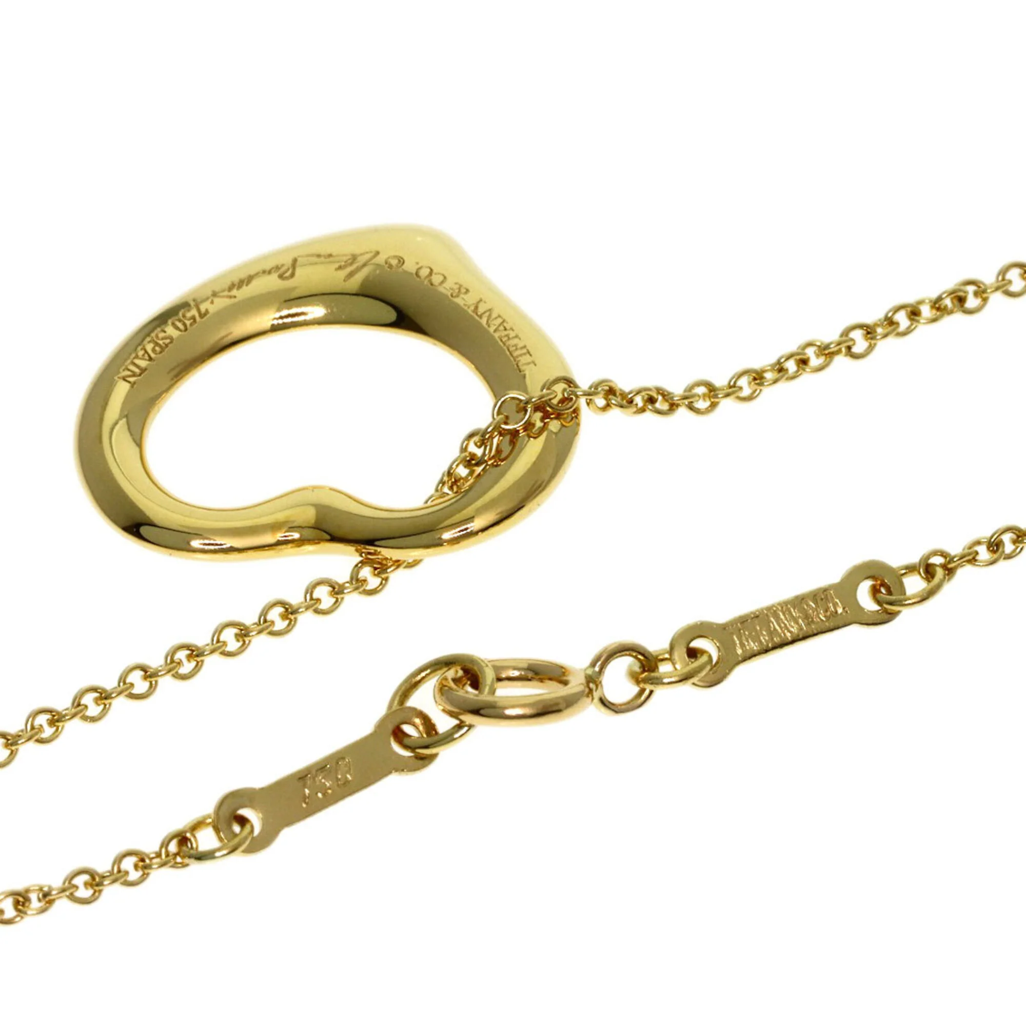 Open Heart Pendant Necklace 18K Yellow Gold - Image 2