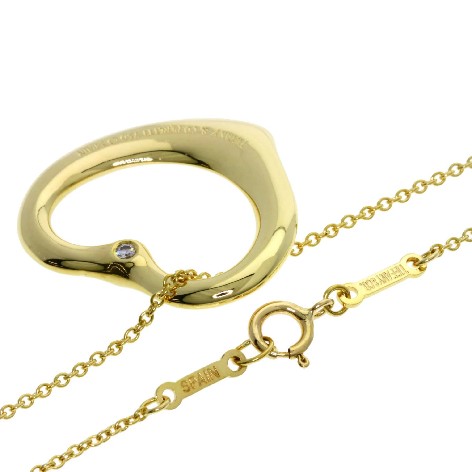 Open Heart Pendant Necklace 18K Yellow Gold - Image 2