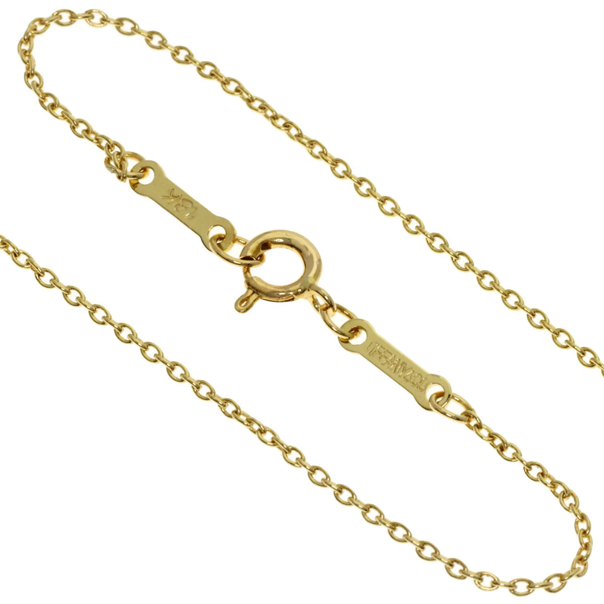Open Heart Pendant Necklace 18K Yellow Gold 18.2mm - Image 3
