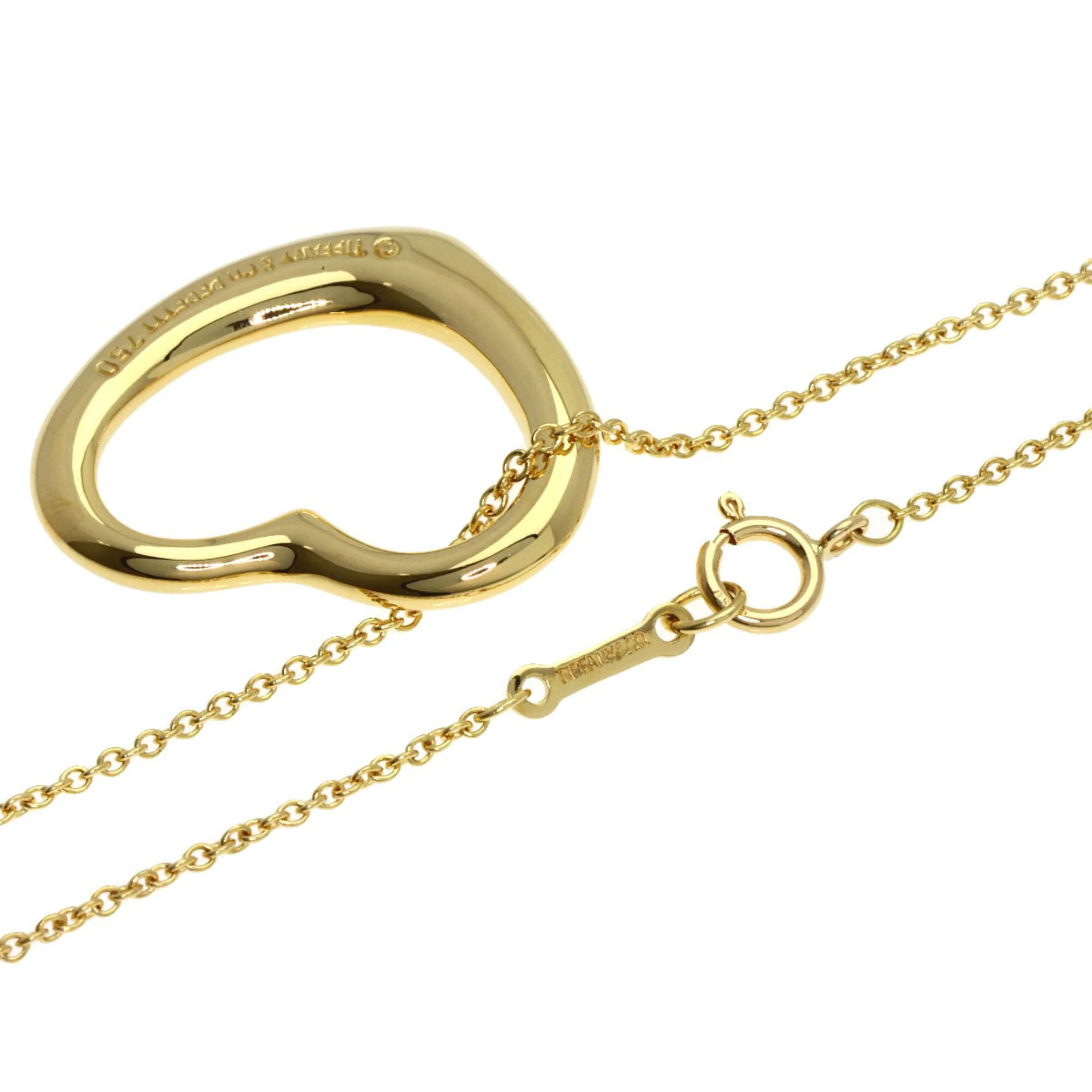Open Heart Pendant Necklace 18K Yellow Gold 18.4mm - Image 2