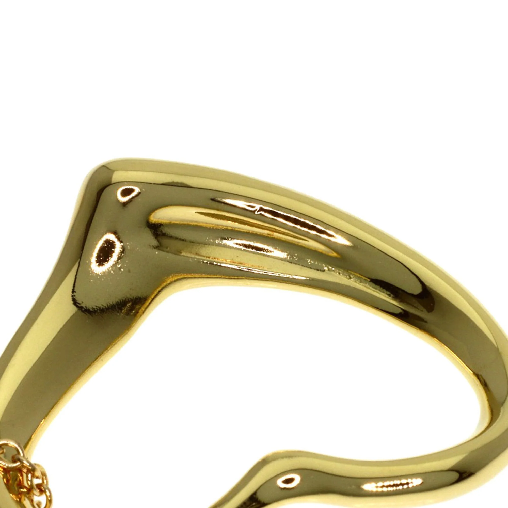 Open Heart Pendant Necklace 18K Yellow Gold 18mm - Image 5