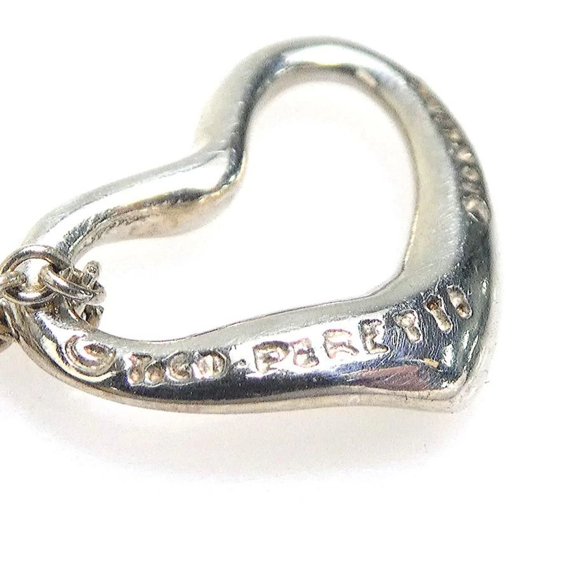 Open Heart Pendant Necklace Sterling Silver 10mm - Image 7