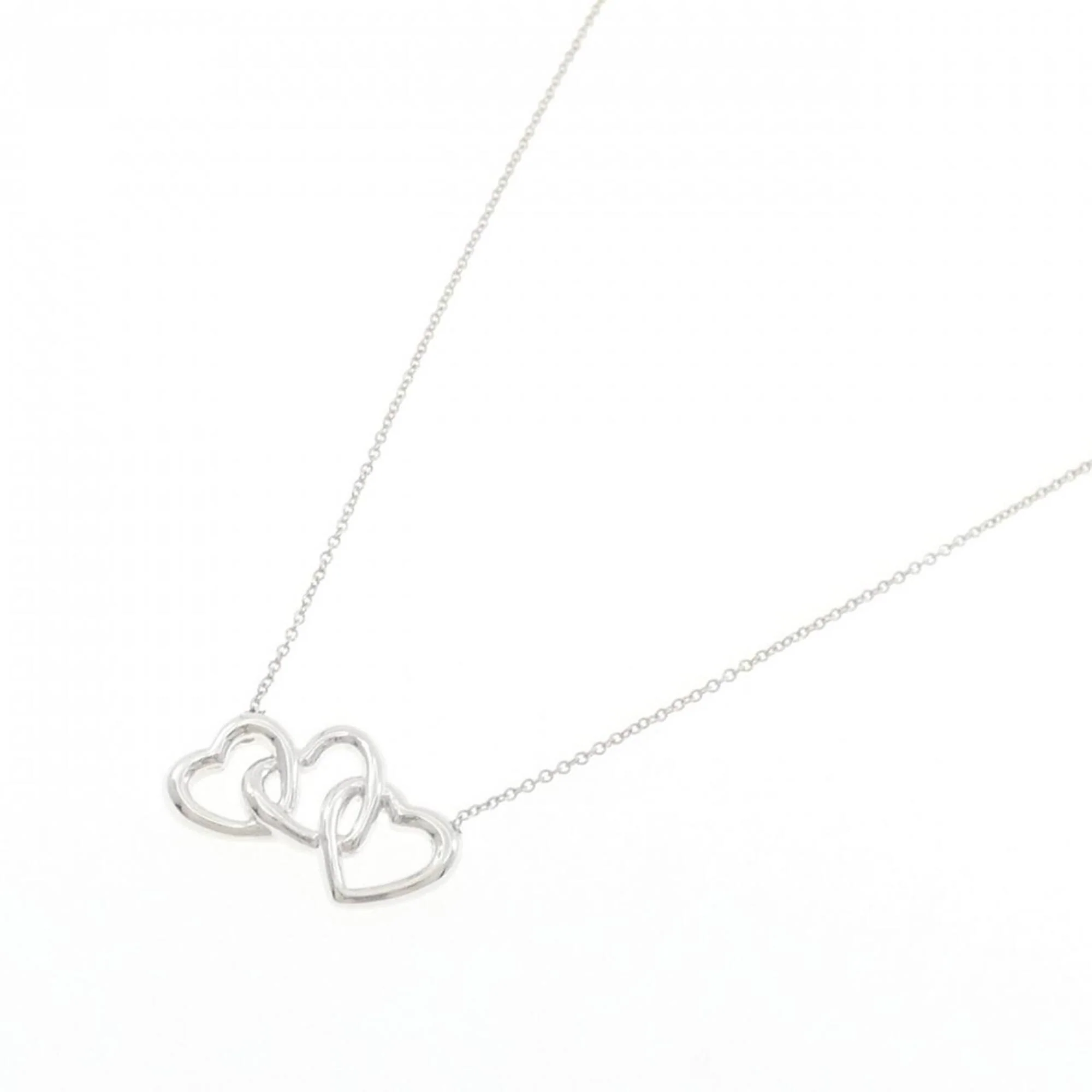 Open Heart Pendant Necklace Sterling Silver 13.3mm - Image 2